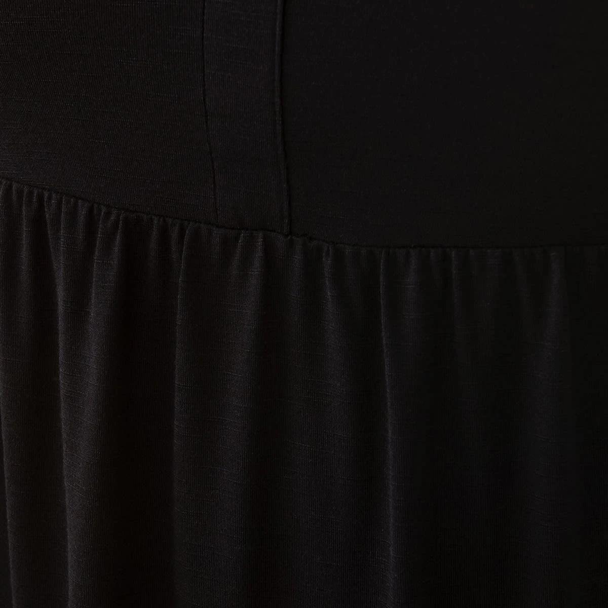 6 Curve Short Sleeve Jersey Midi Dress Black, 6 of 6
