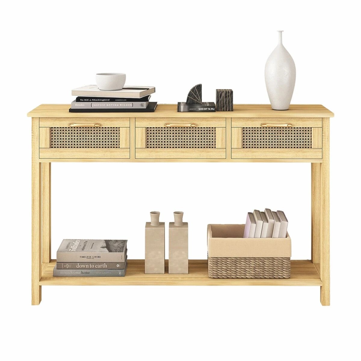 6 LUXSUITE Narrow Console Table Hallway Entryway Sofa Couch, 6 of 7