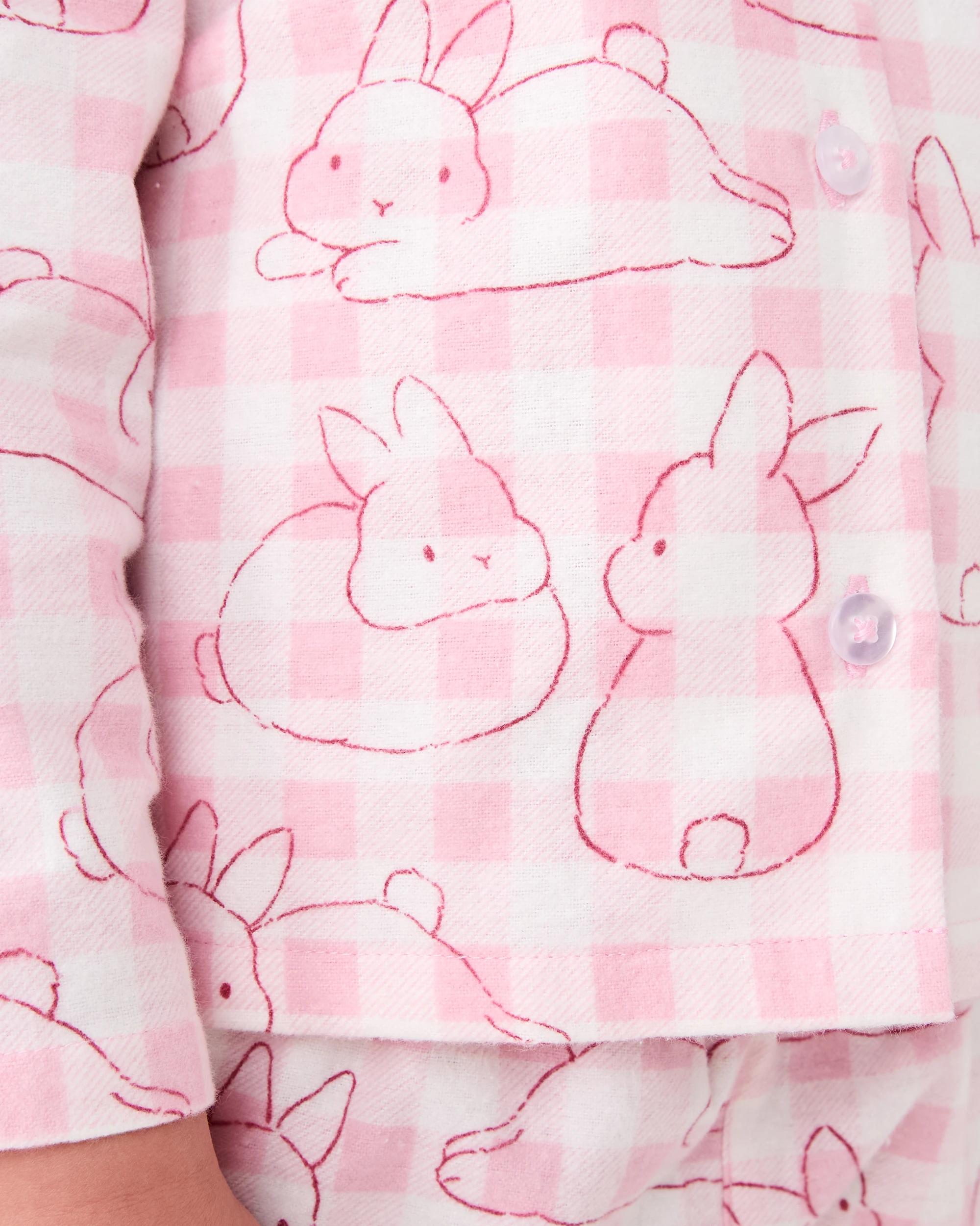 5 Flannel Pyjama Set Pnk Buny, 5 of 8
