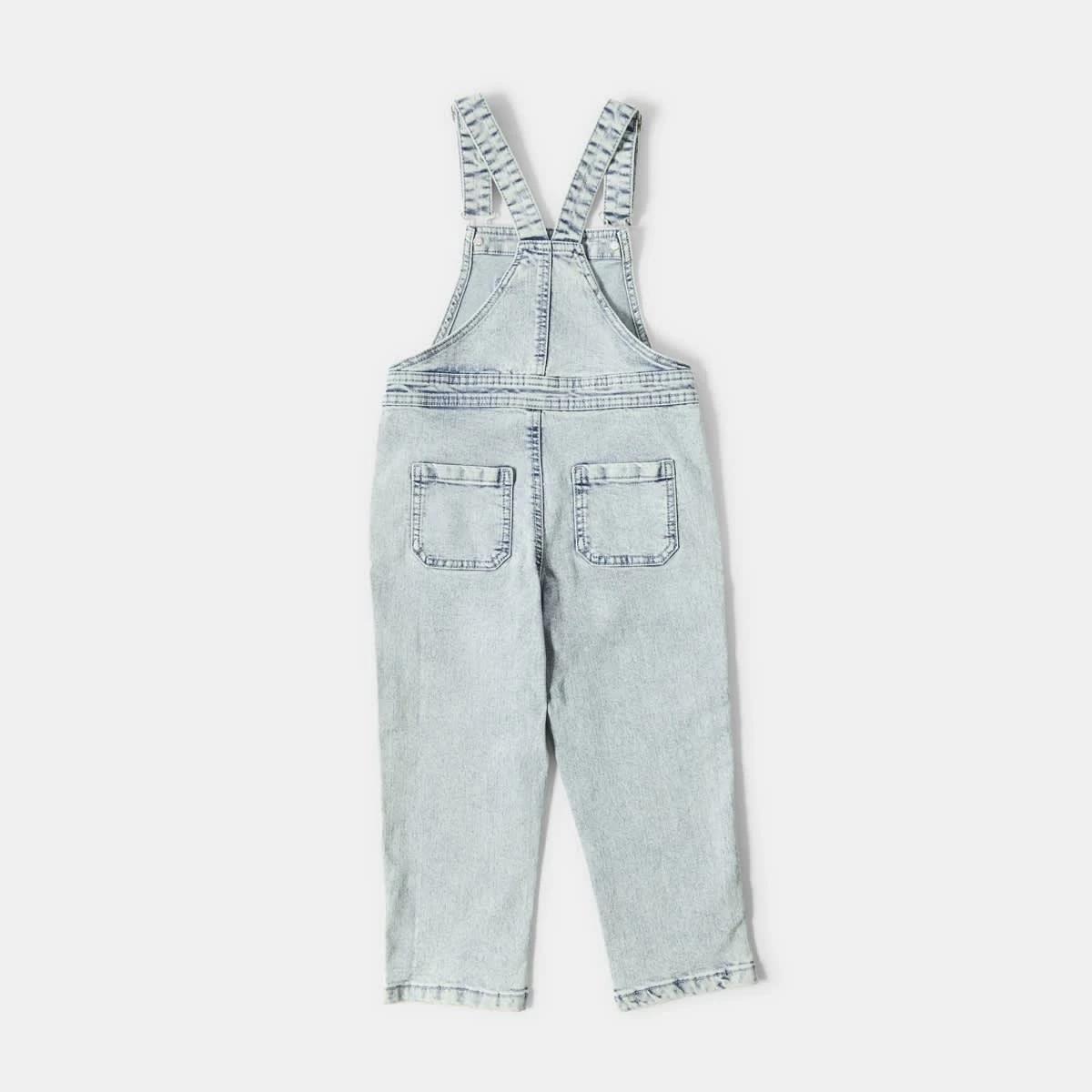 8 Denim Full Length Dungarees Light Wash, 8 of 8
