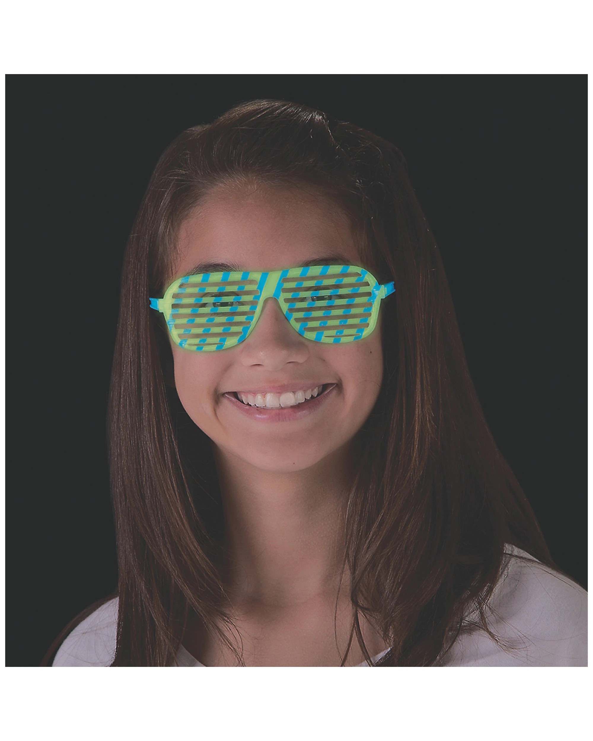 3 Partyrama Kids UV Glow In The Dark Shutter Shade Glasses Pack of 12 - Assorted, 3 of 3