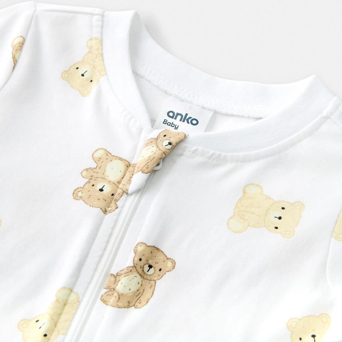 3 Turn Cuff Coverall Wht Teddy, 3 of 3