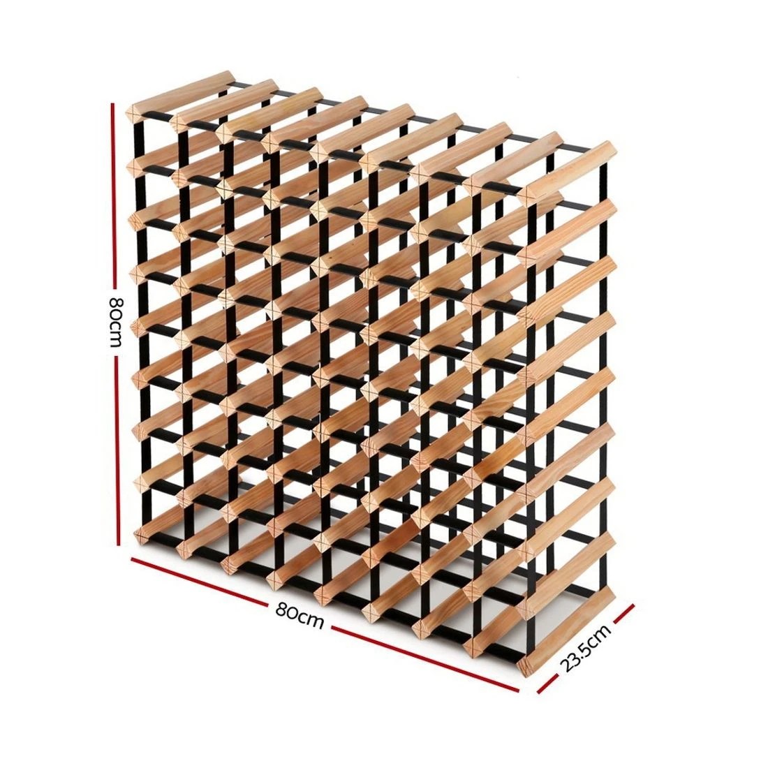 3 Artiss Wine Rack 72 Bottle - Natural, 3 of 10