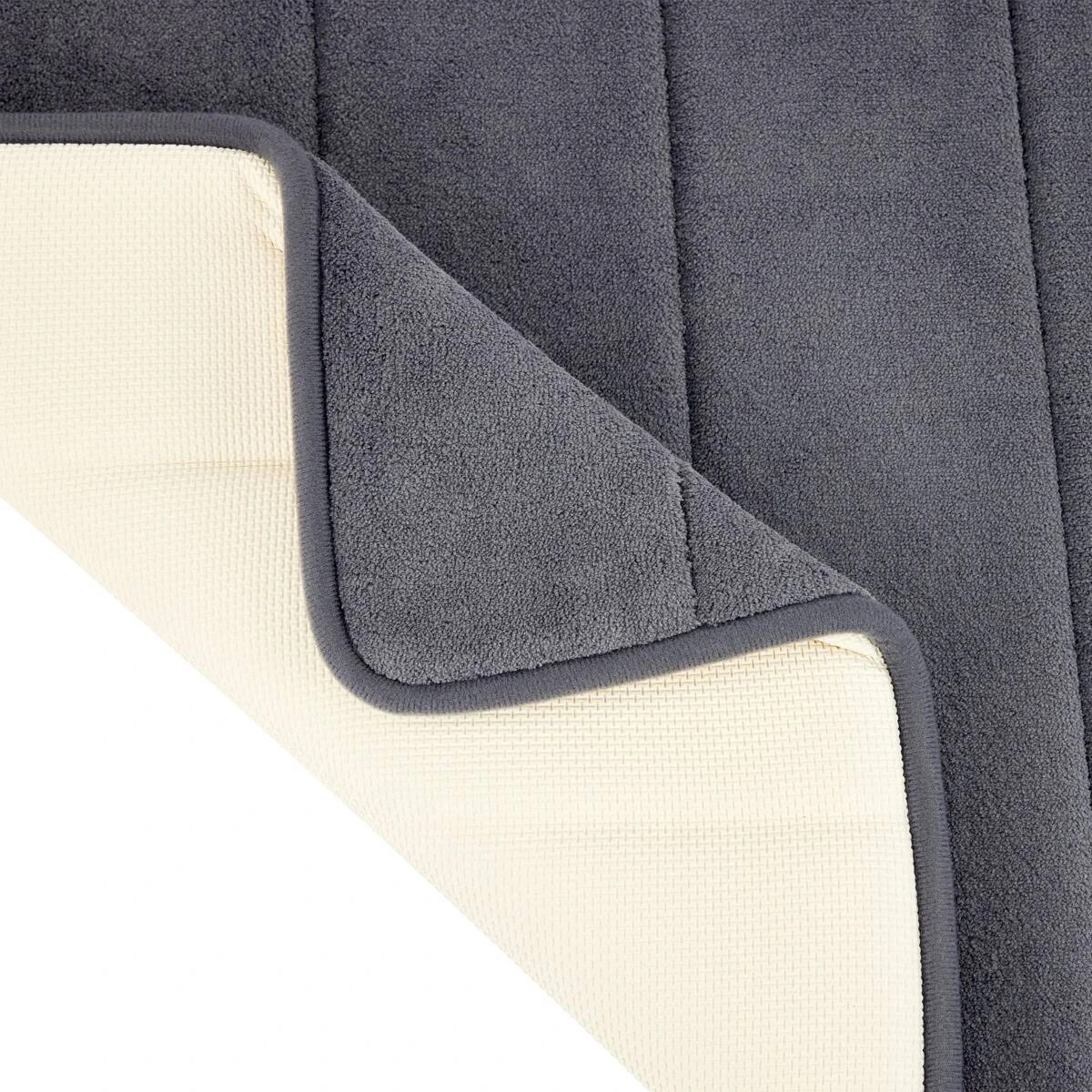 2 Memory Foam Bath Mat - Charcoal, 2 of 5