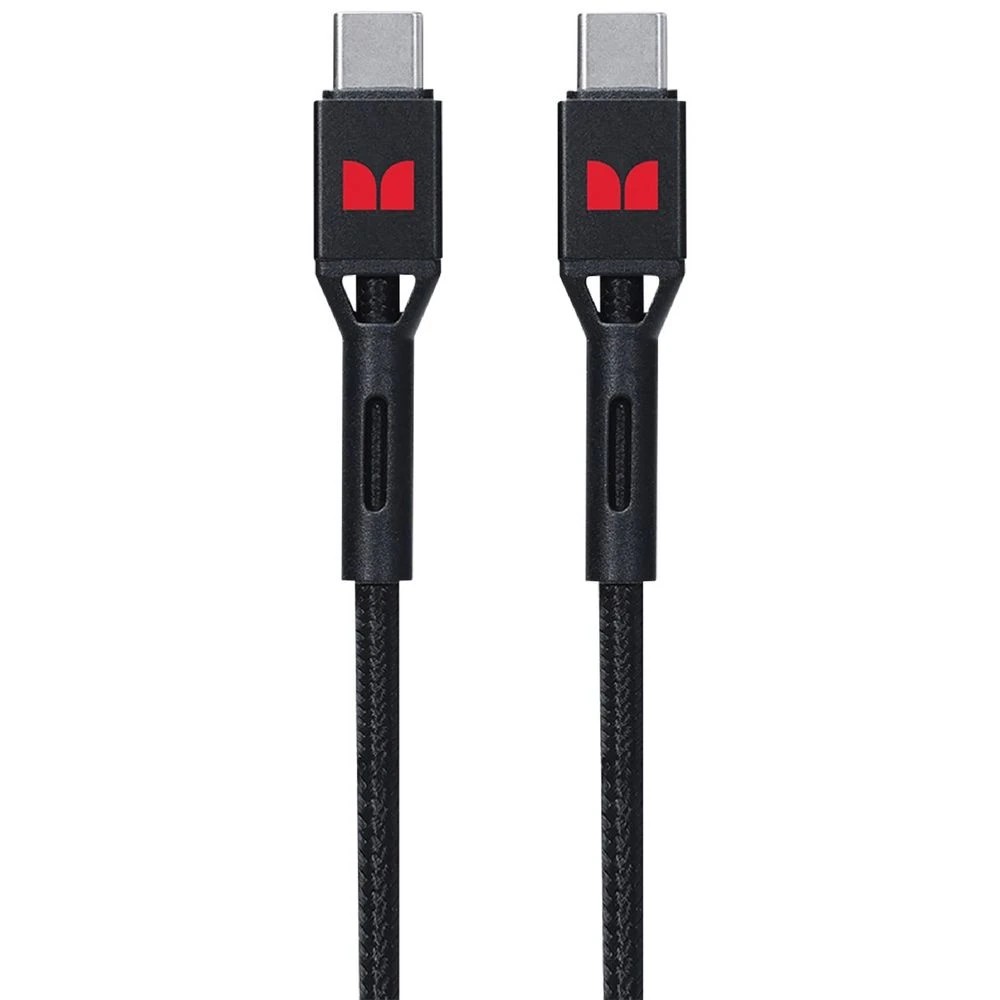 1 Monster Braided USB-C to USB-C Cable 1.2m Black, 1 of 2