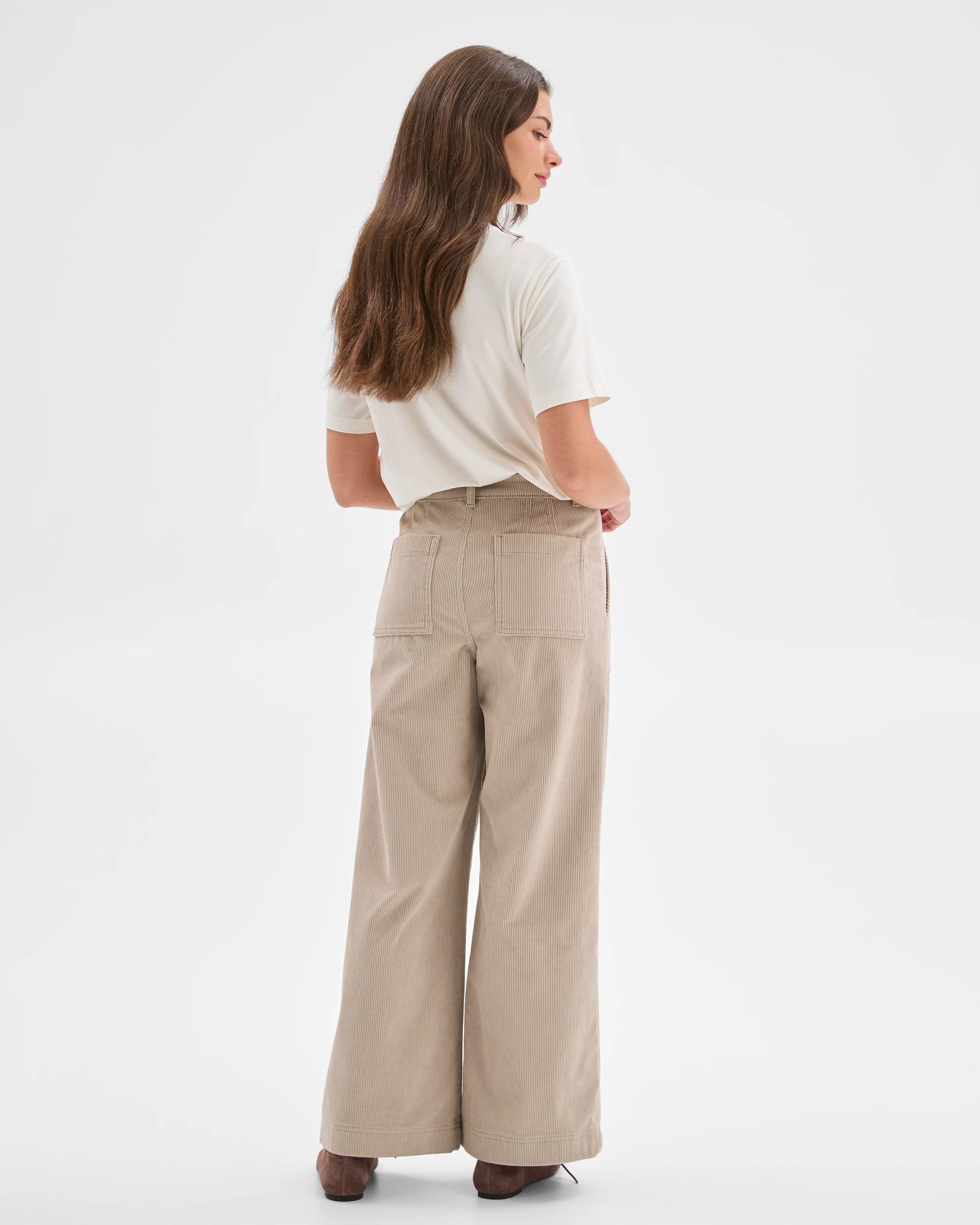 6 Target Petites Petites Corduroy Wide Leg Pants PARCHMENT, 6 of 6