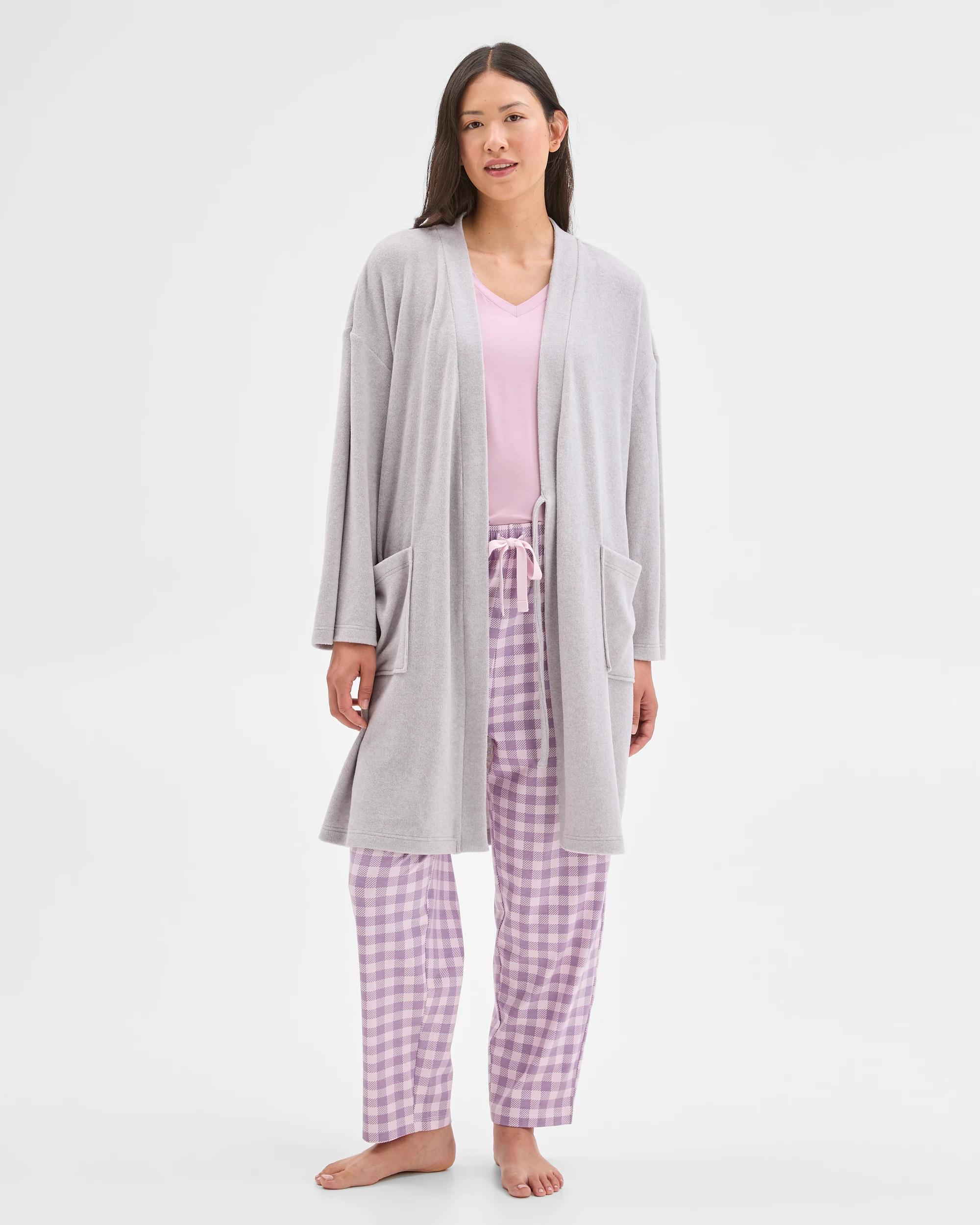 7 Target Woman Cosy Short Sleep Robe GREY, 7 of 7