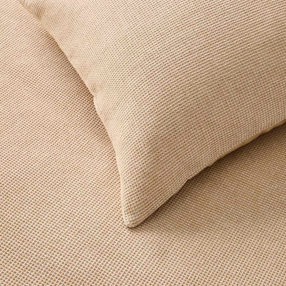 3 Waffle Micro Cotton Quilt Cover Set - King Bed, Lark, 3 of 6