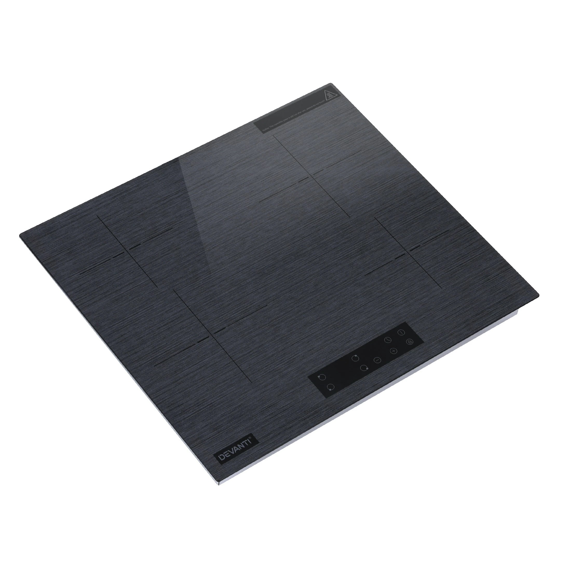 1 Devanti Electric Ceramic Cooktop 60cm Touch Control - Grey, 1 of 10