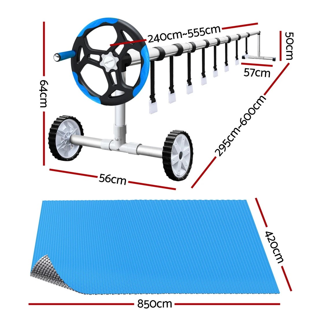 2 Aqua Buddy Pool Cover 500 Micron 8.5x4.2m  Swimming Pool Solar Blanket 5.5m - Multi, 2 of 6