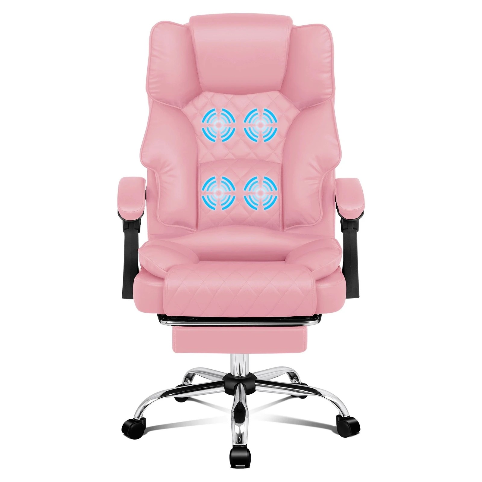 9 Alfordson Massage Office Chair Executive Recliner Gaming Computer Work Seat - Pink, 9 of 10