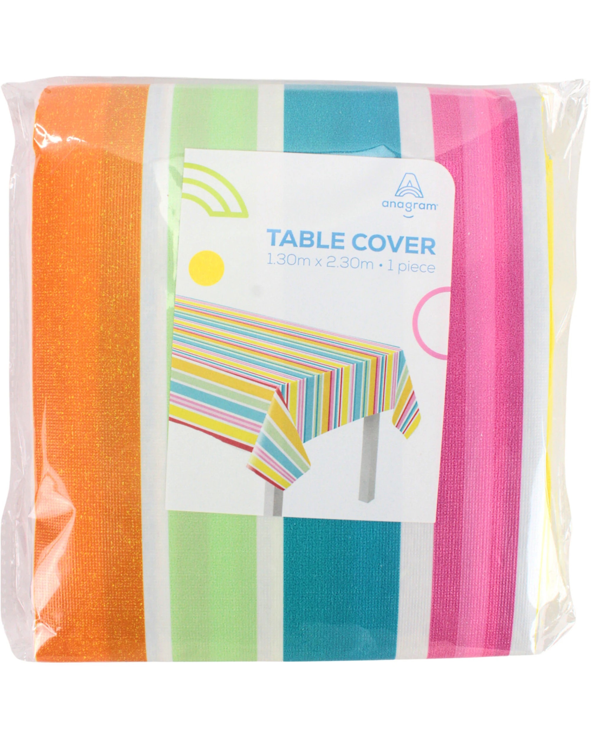 2 Amscan Summer Stripes Flannel Backed Tablecloth - Assorted, 2 of 3