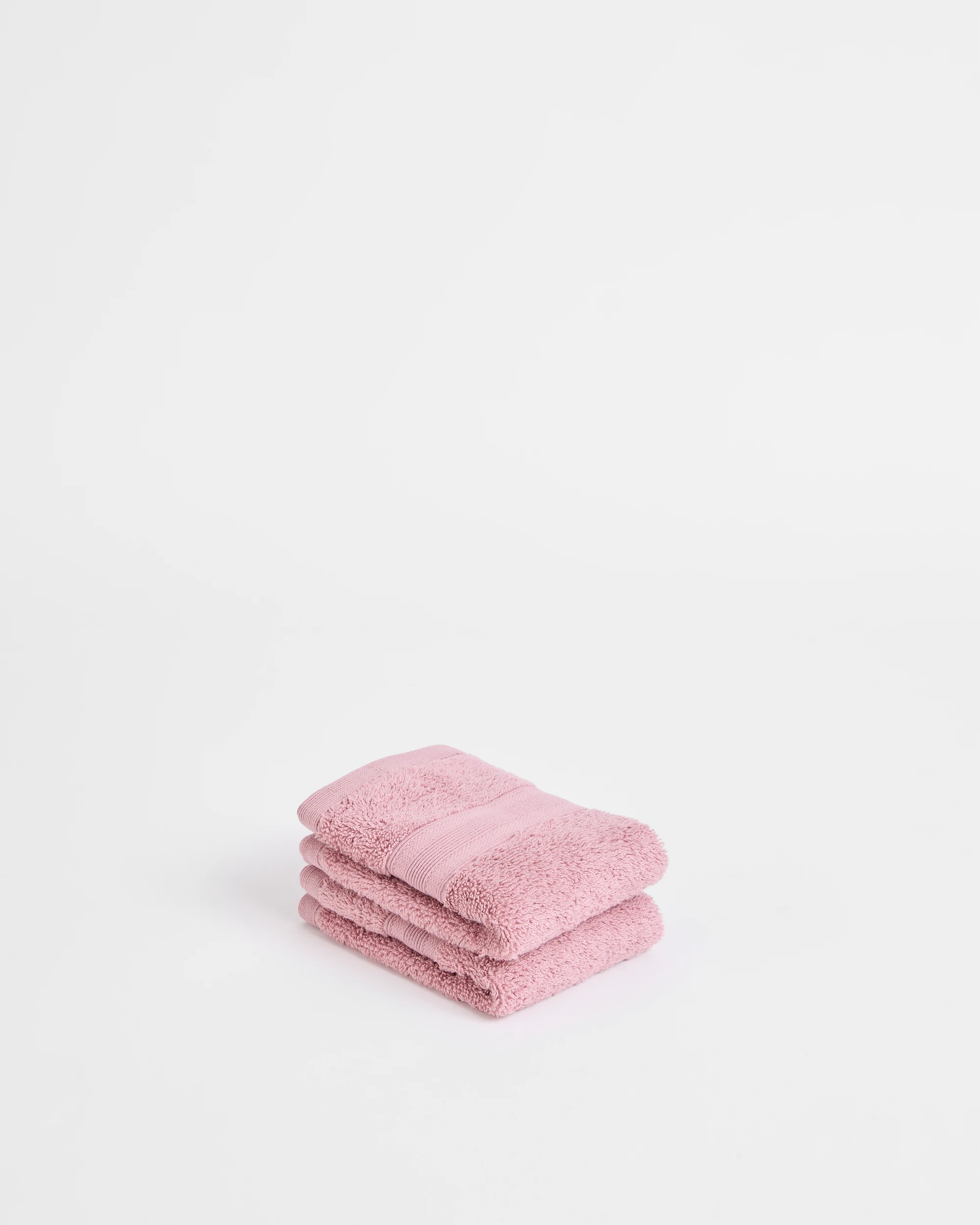 1 Grandeur Australian Cotton Face Washers 2 Pack - Pink, 1 of 4