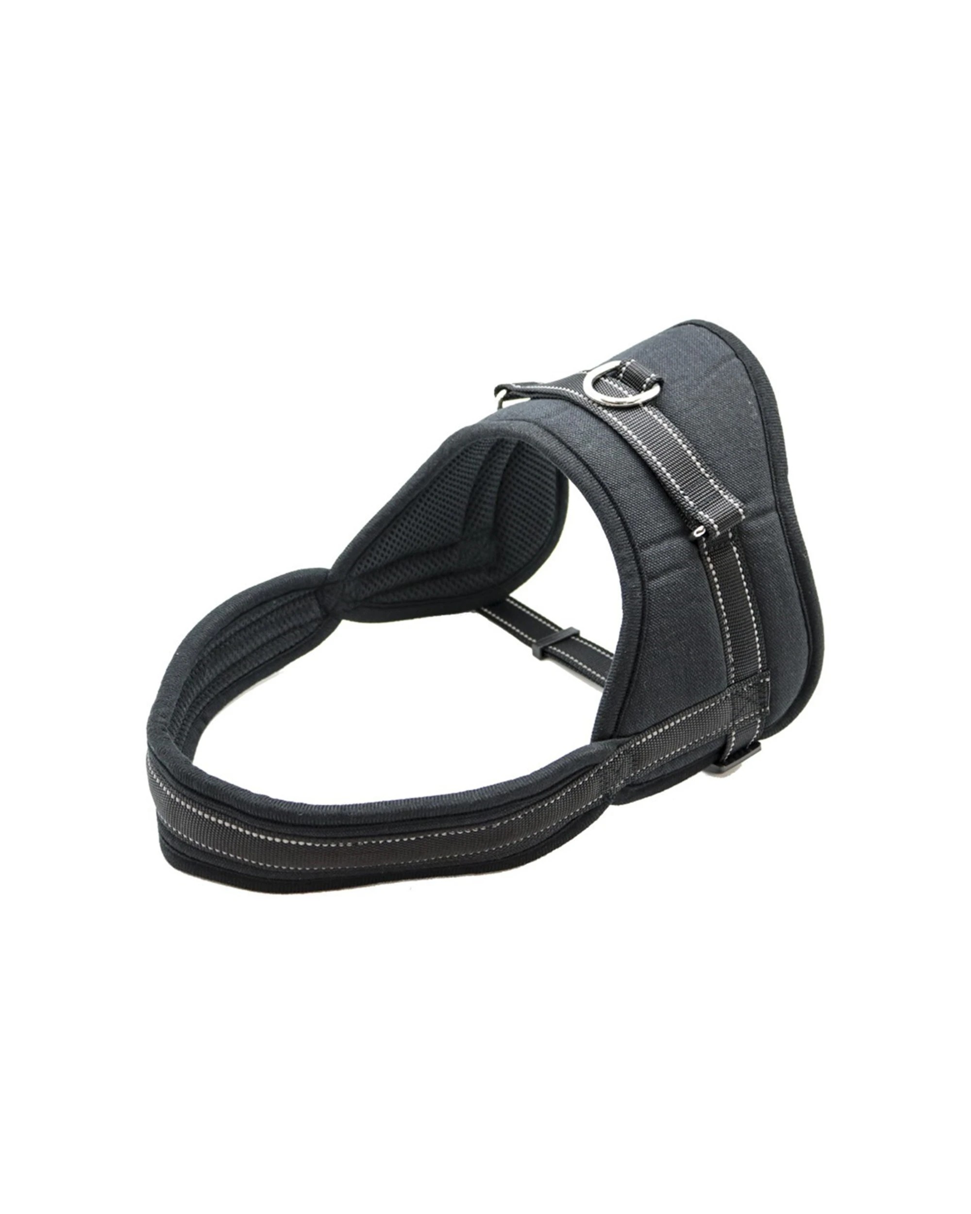 3 Paws And Claws 2pc Adjustable Strong Pet Harness Soft Padding XL 80-100cm - Black, 3 of 5