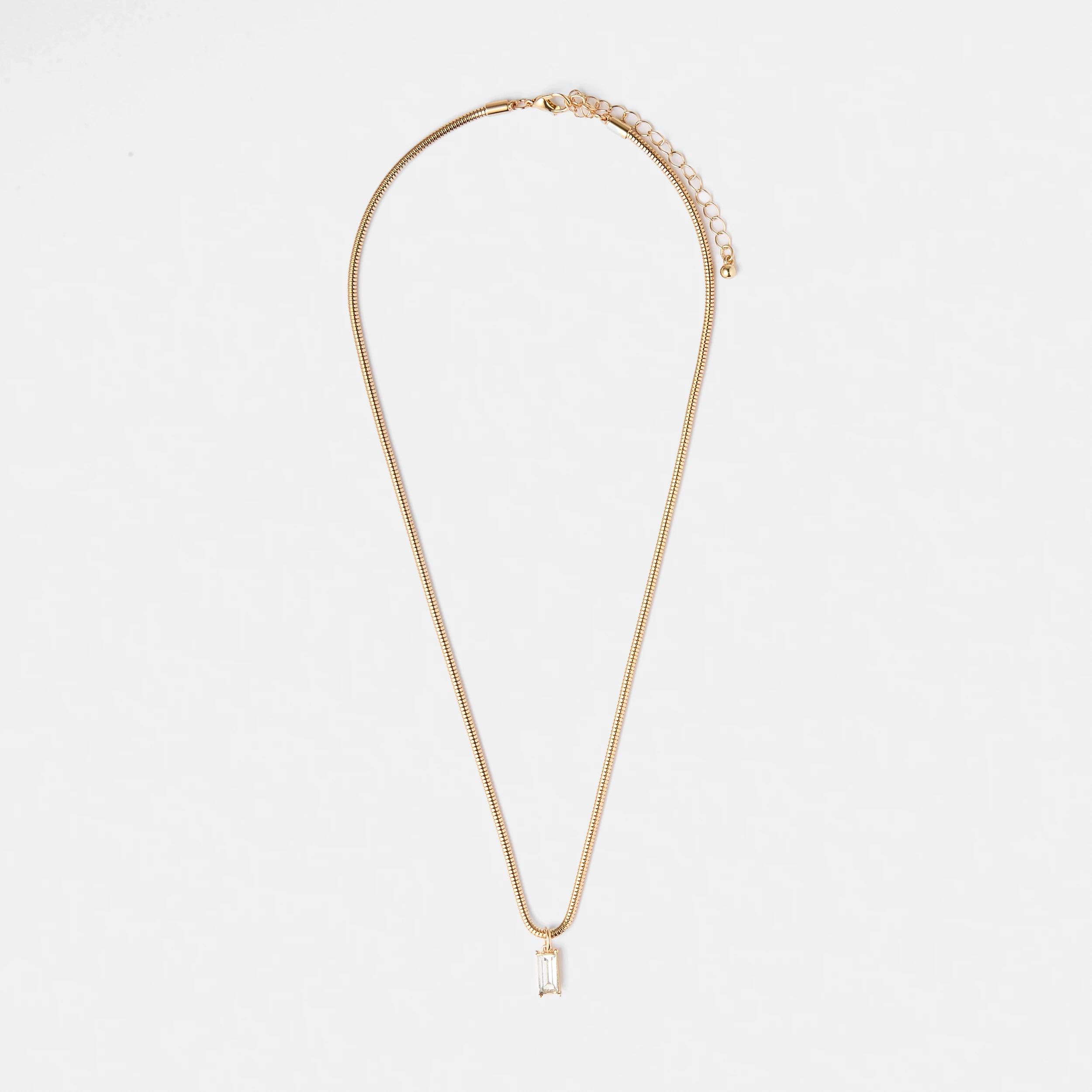 1 18K Gold Plated Snake Chain Necklace Gold, 1 of 4