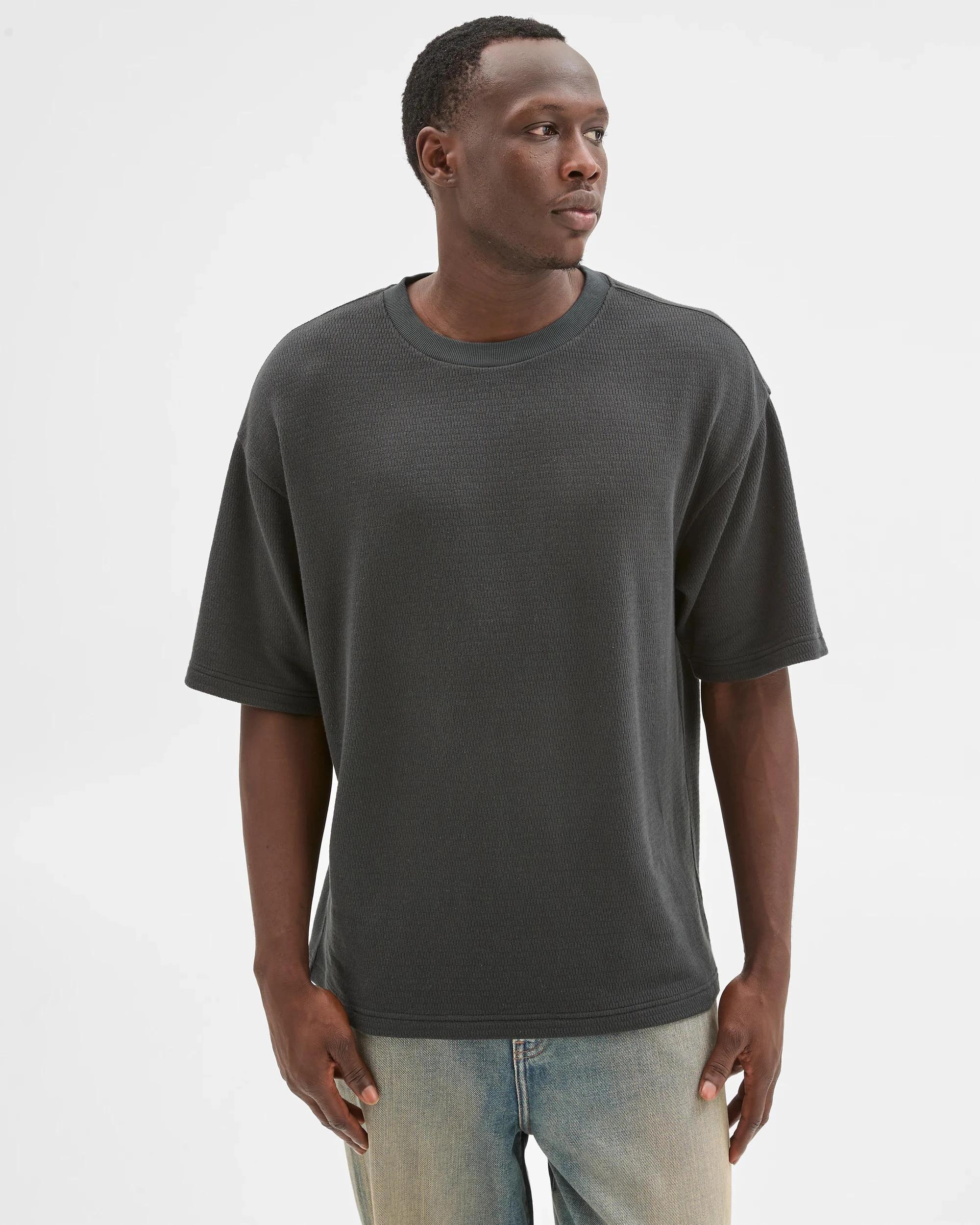 2 Commons Australian Cotton Heavyweight Oversized T-Shirt BLACK, 2 of 6