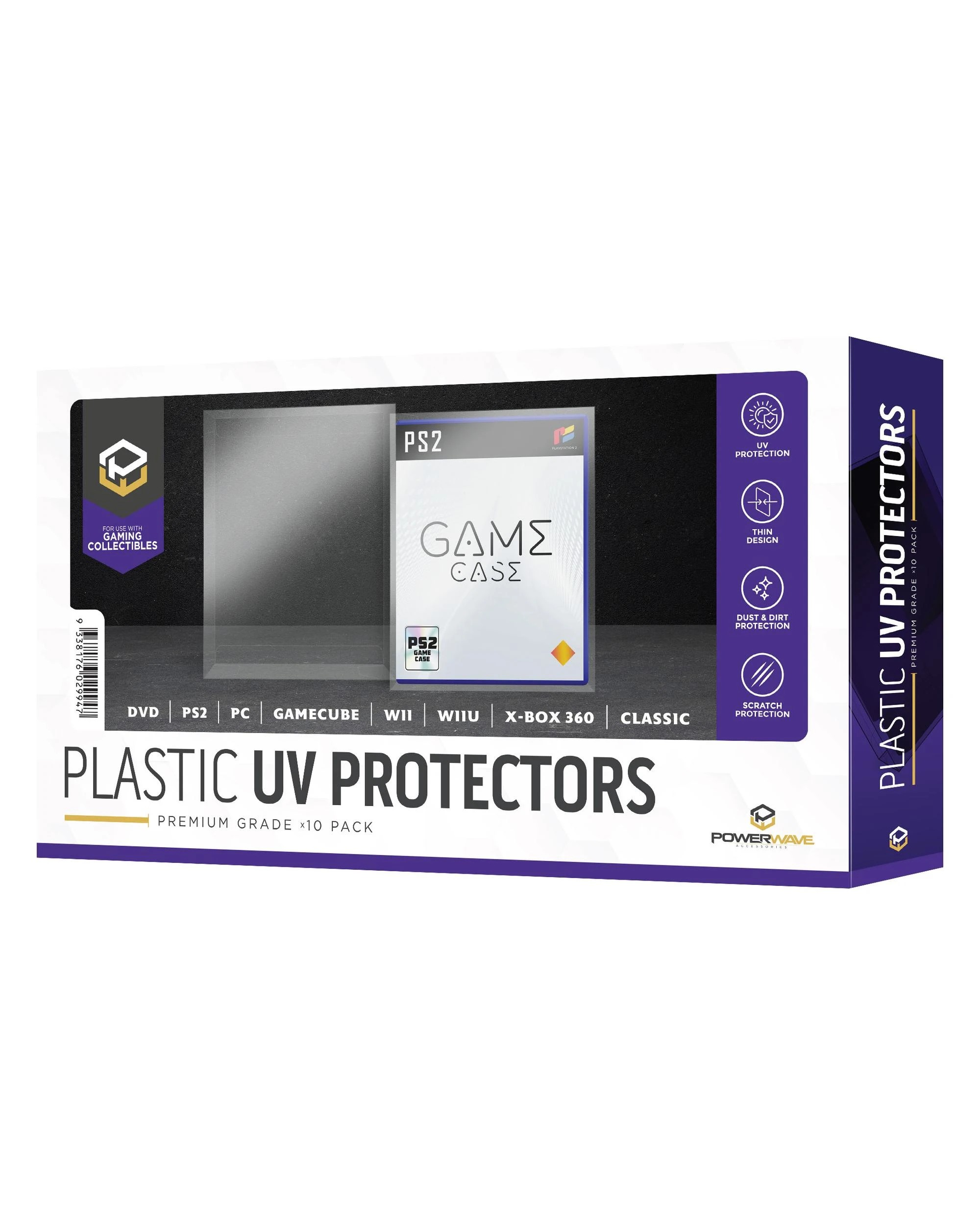 1 Powerwave DVD Standard Size Case 0.5mm Plastic UV Protector 10 Pack - Clear, 1 of 4
