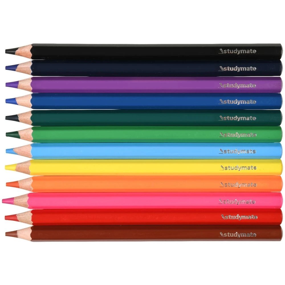 3 Studymate Coloured Jumbo Pencils 12 Pack, 3 of 10
