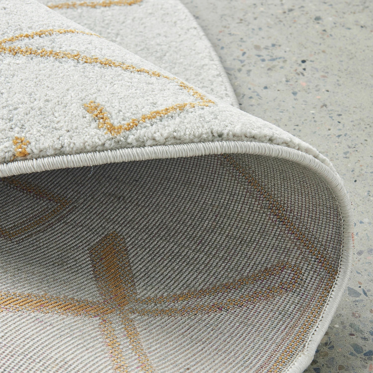 5 Common Ground Rugs Elysium Cala 150x150cm - Small Round Power Loomed Pet Friendly Rug - Natural, 5 of 5