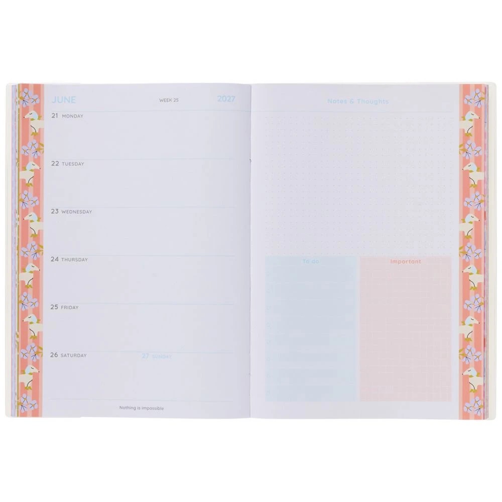 6 Officeworks A4 Week to View 2027 Cute Diary, 6 of 6