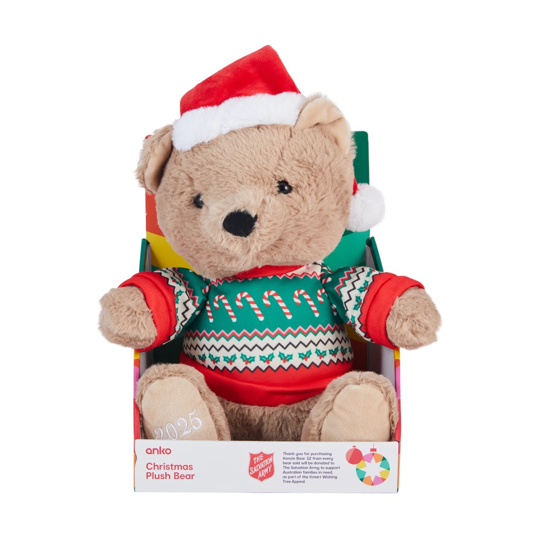 1 Kenzie Christmas Plush Bear, 1 of 5