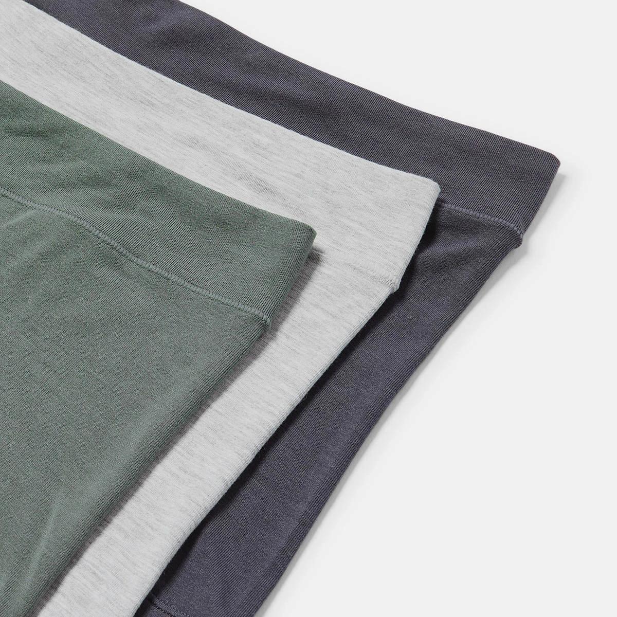 2 3 Pack Bamboo Blend Boyshort Briefs SMOKY GREEN, SILVER MARLE, SHADOW NAVY, 2 of 8