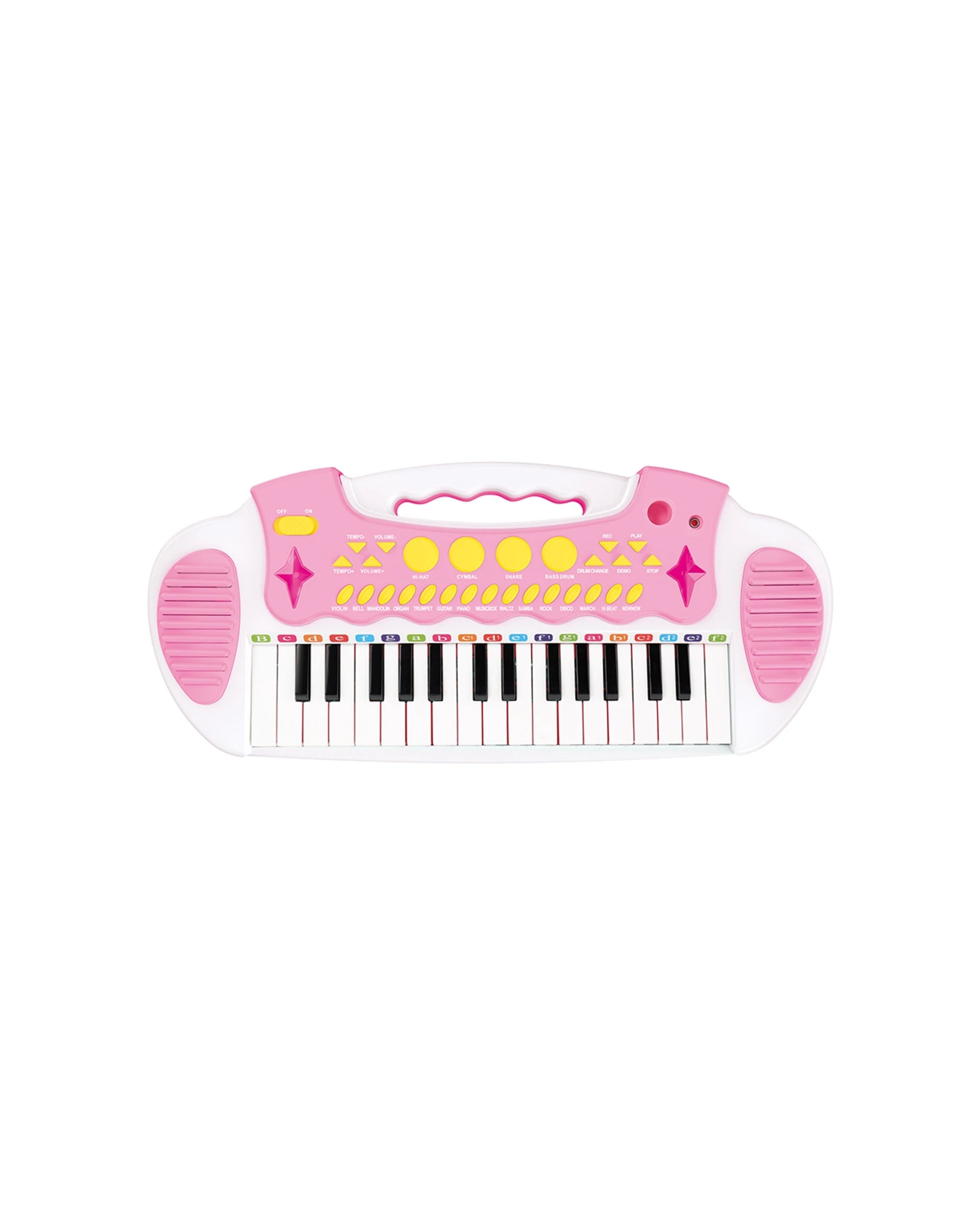3 Lenoxx 31 Key Kids Electronic Keyboard With Stool Stand Microphone - Pink, 3 of 3