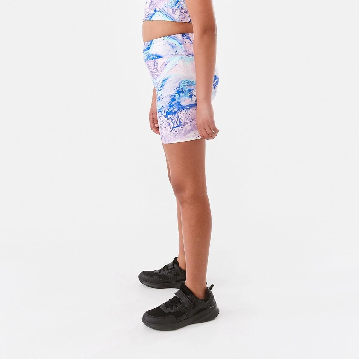 2 Active Kids Mid Length Bike Shorts Mlt Marble, 2 of 10