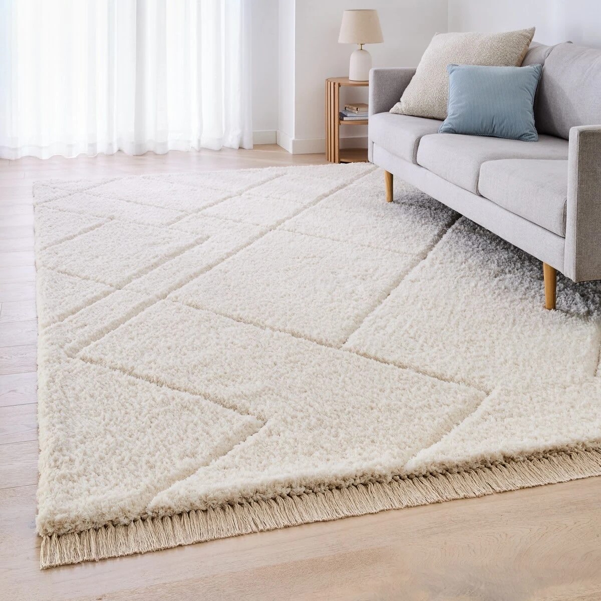 1 Sophia Rug - White, Extra Extra Large - 300cm x 200cm, 1 of 8