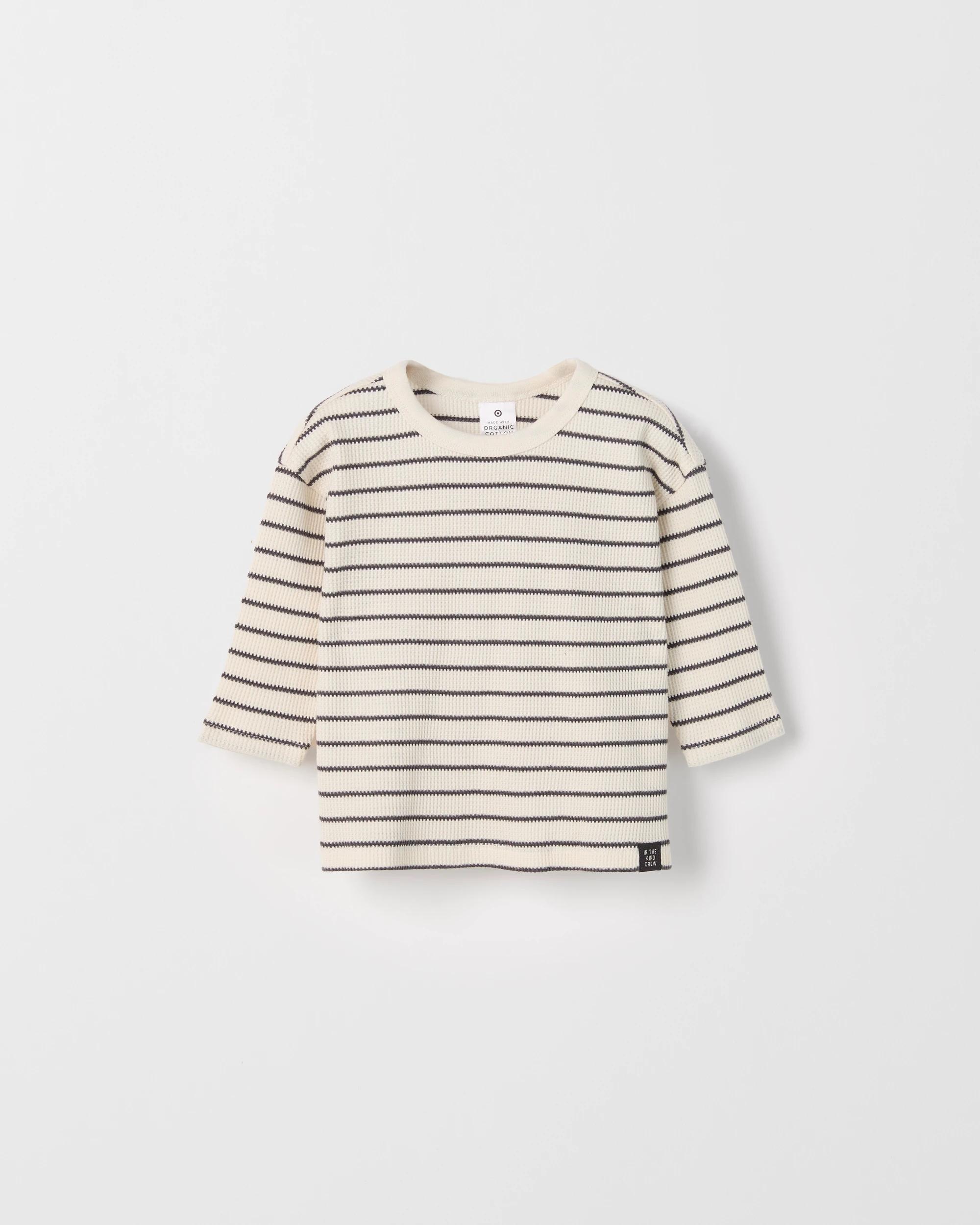 3 Target Baby Baby Organic Cotton 2 Pack Long Sleeve Waffle & Rib T-Shirt BEETLE, 3 of 4