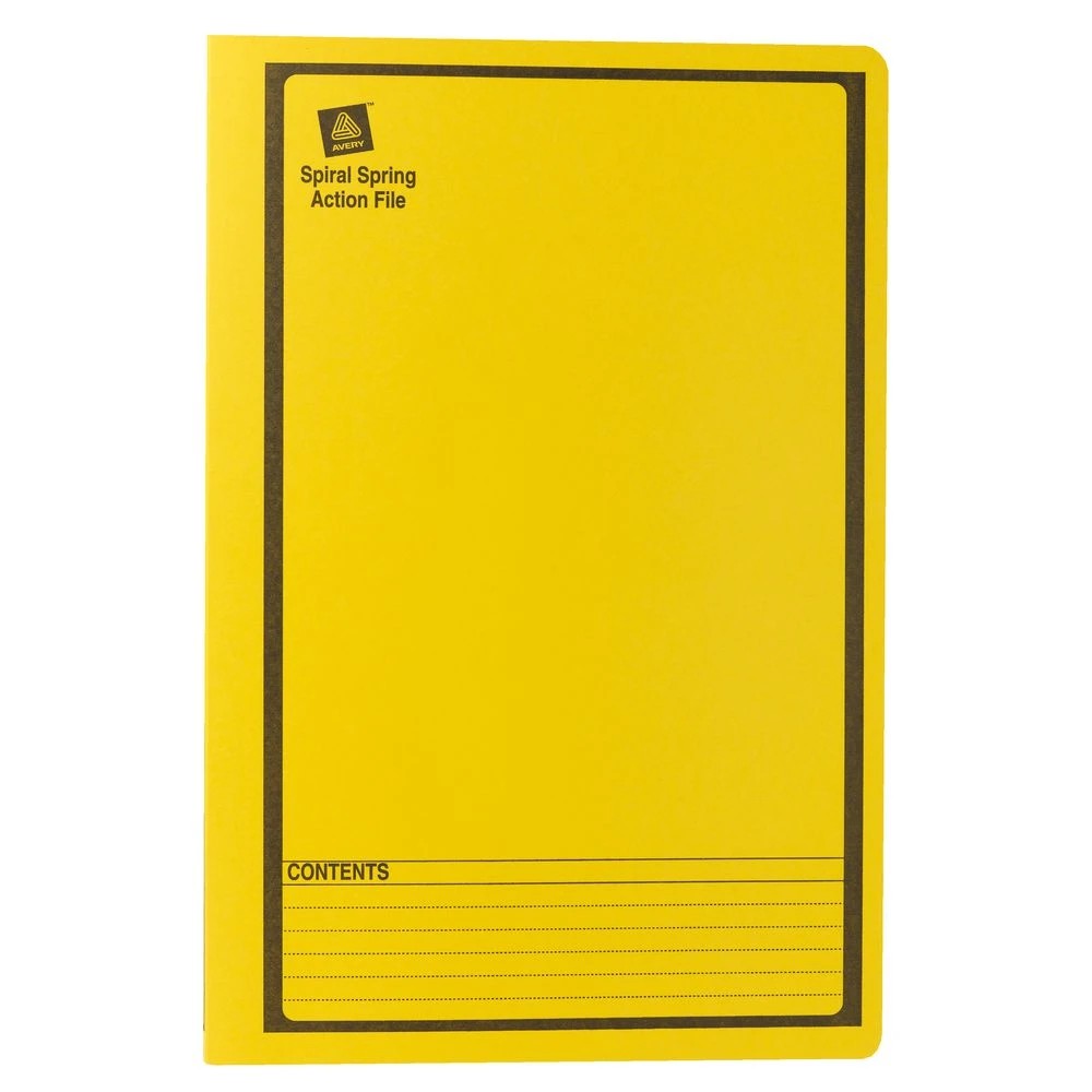 2 Avery Foolscap Spiral Spring File Yellow, 2 of 6
