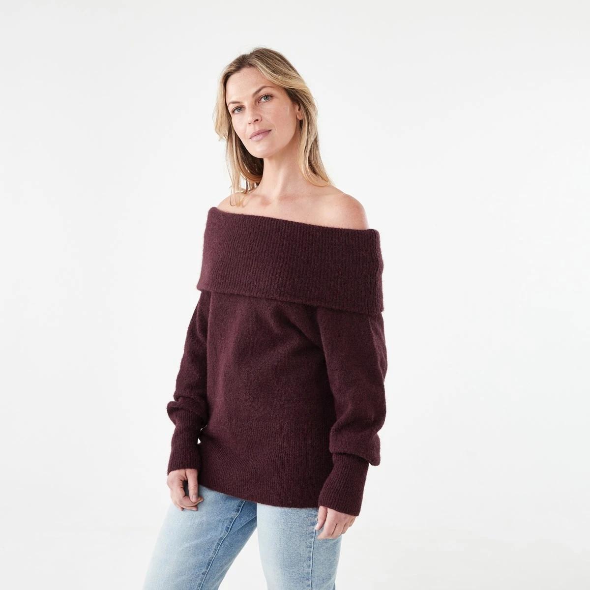 2 Off Shoulder Jumper Mulberry, 2 of 6