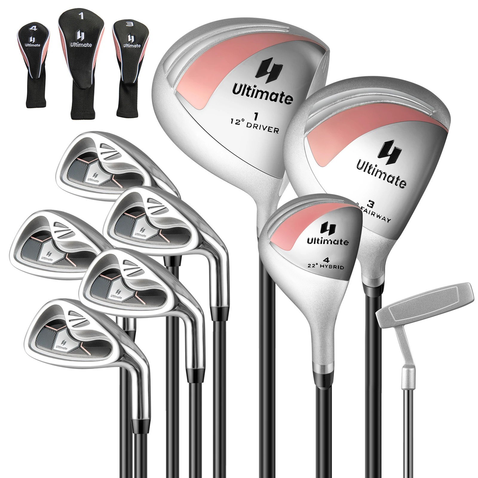 1 Costway 9PCS Women Complete Golf Club Set w/460cc Alloy/Irons Driver/Right Handed, 1 of 1