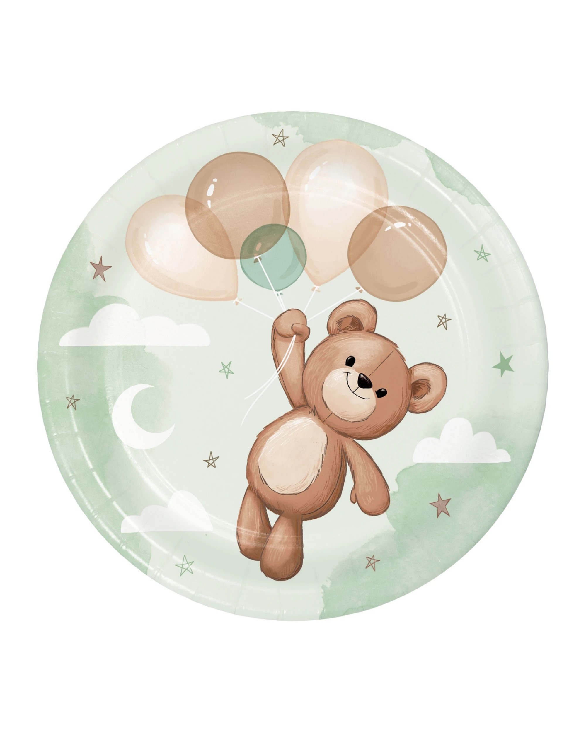 1 Creative Converting Teddy Bear Dreams Small Paper Plates Pack of 8, 1 of 1