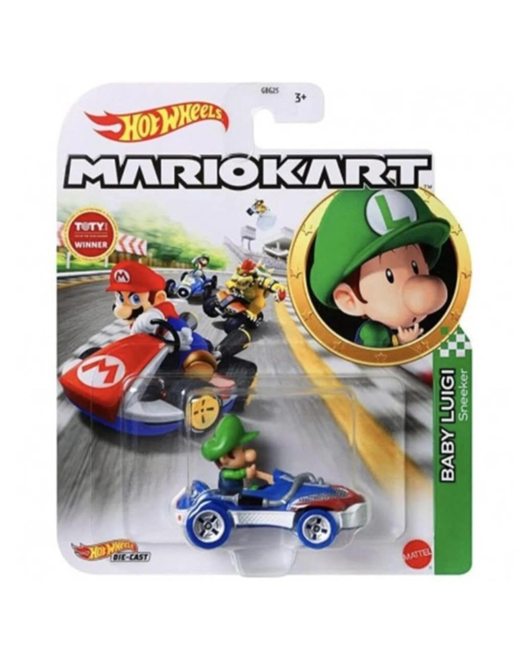 1 Hot Wheels Mario Kart Baby Luigi Sneaker Kart Diecast Vehicle, 1 of 1