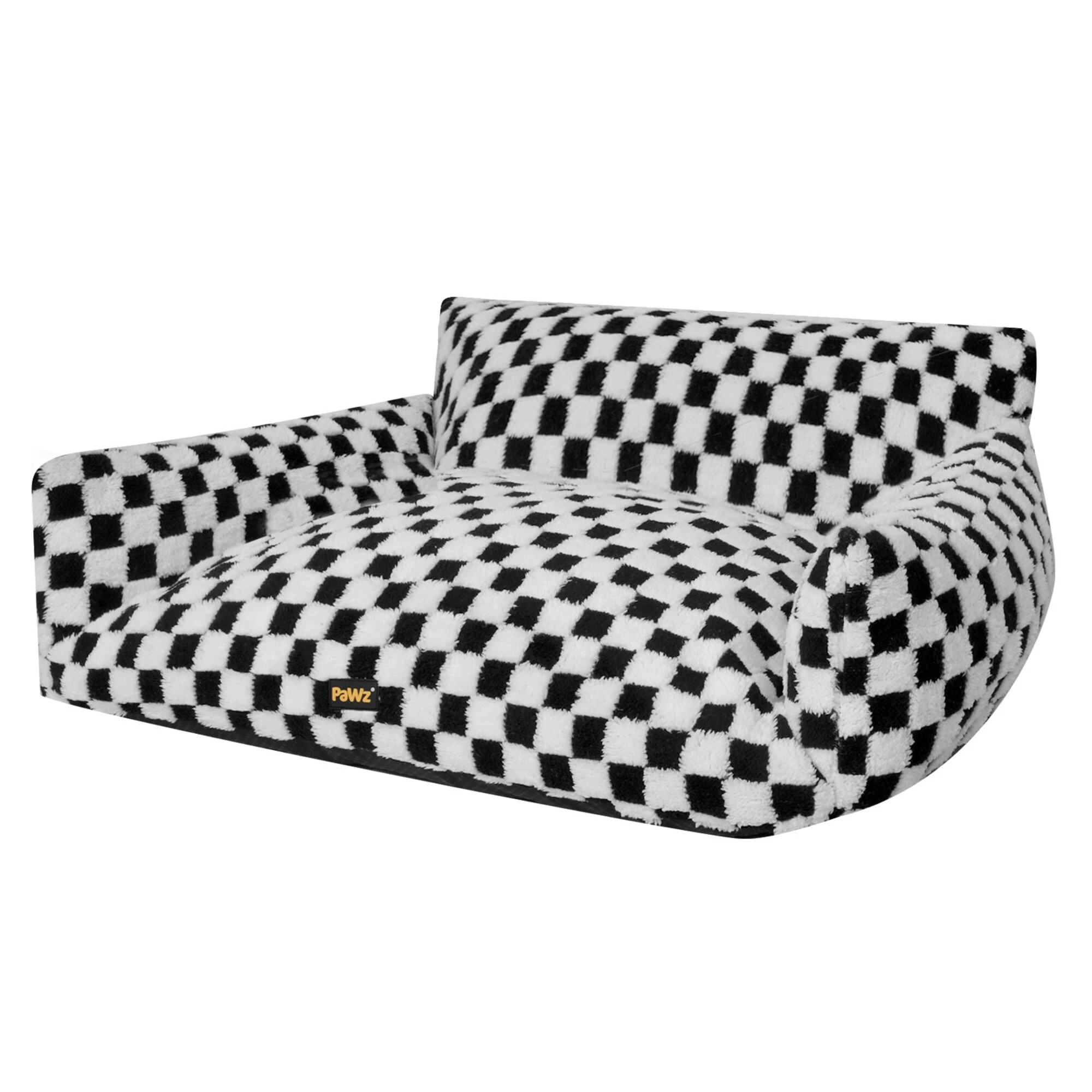 1 Pawz Pet Bed Soft Plush Checkered  M, 1 of 9