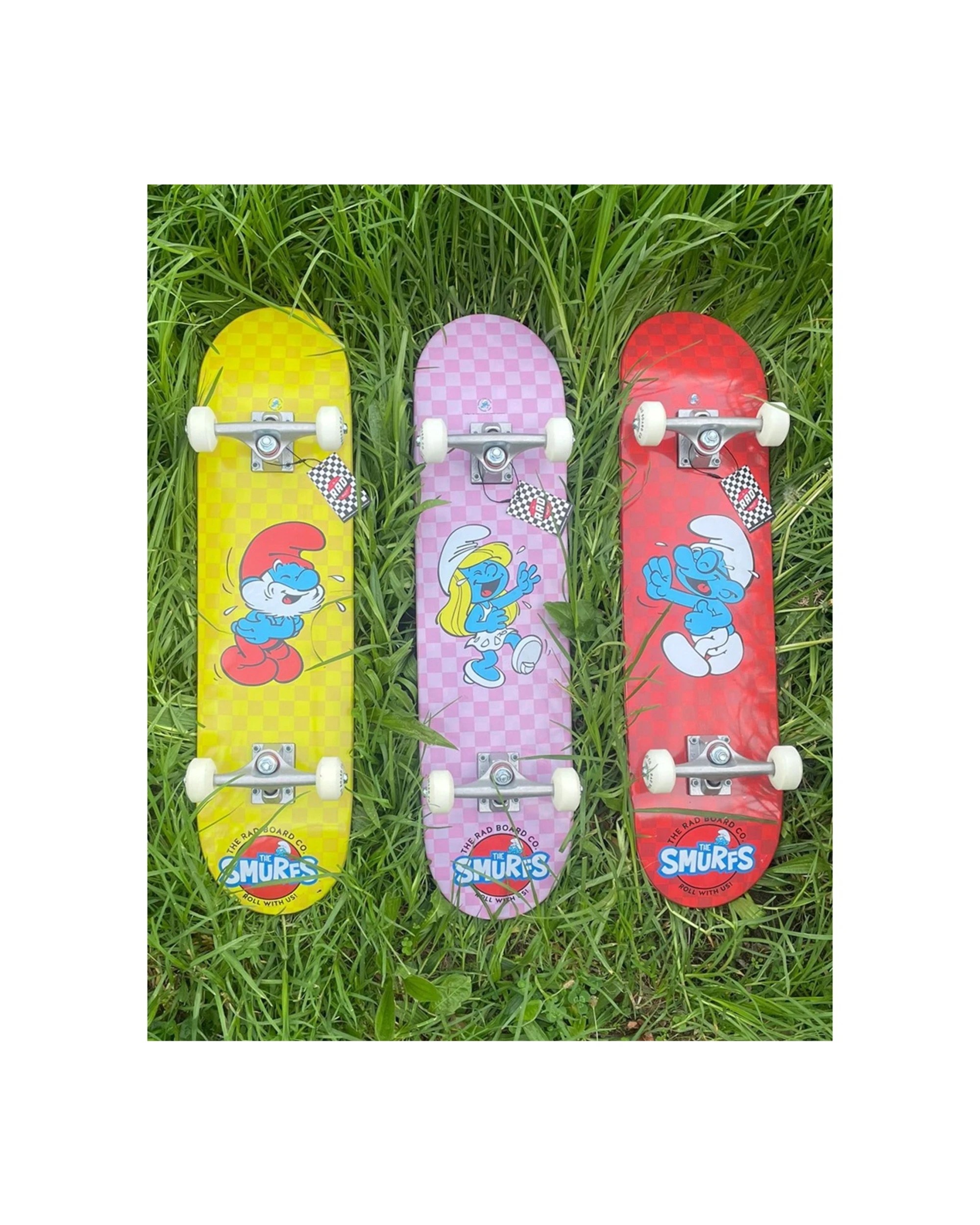 7 Rad Board Co Smurfs Complete Skateboard Dude Crew Brainy Laughing 7.75 Inch - Multi, 7 of 7