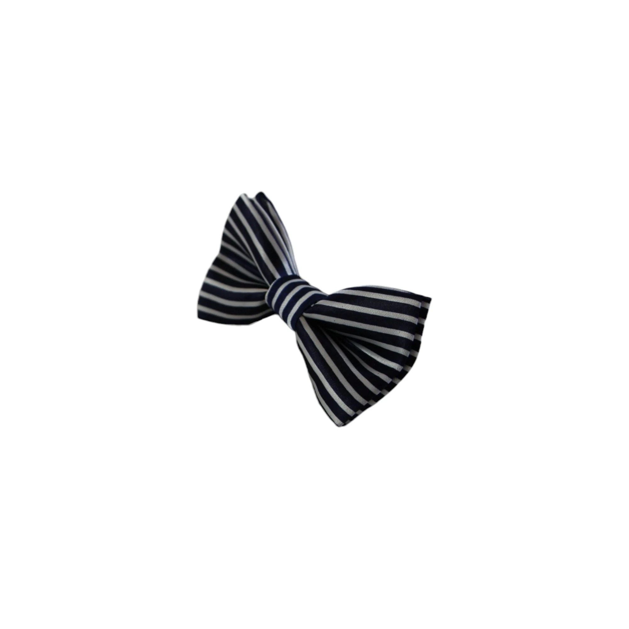 4 Zasel Boys Navy With Thin White Stripes Patterned Bow Tie - Multi, 4 of 4