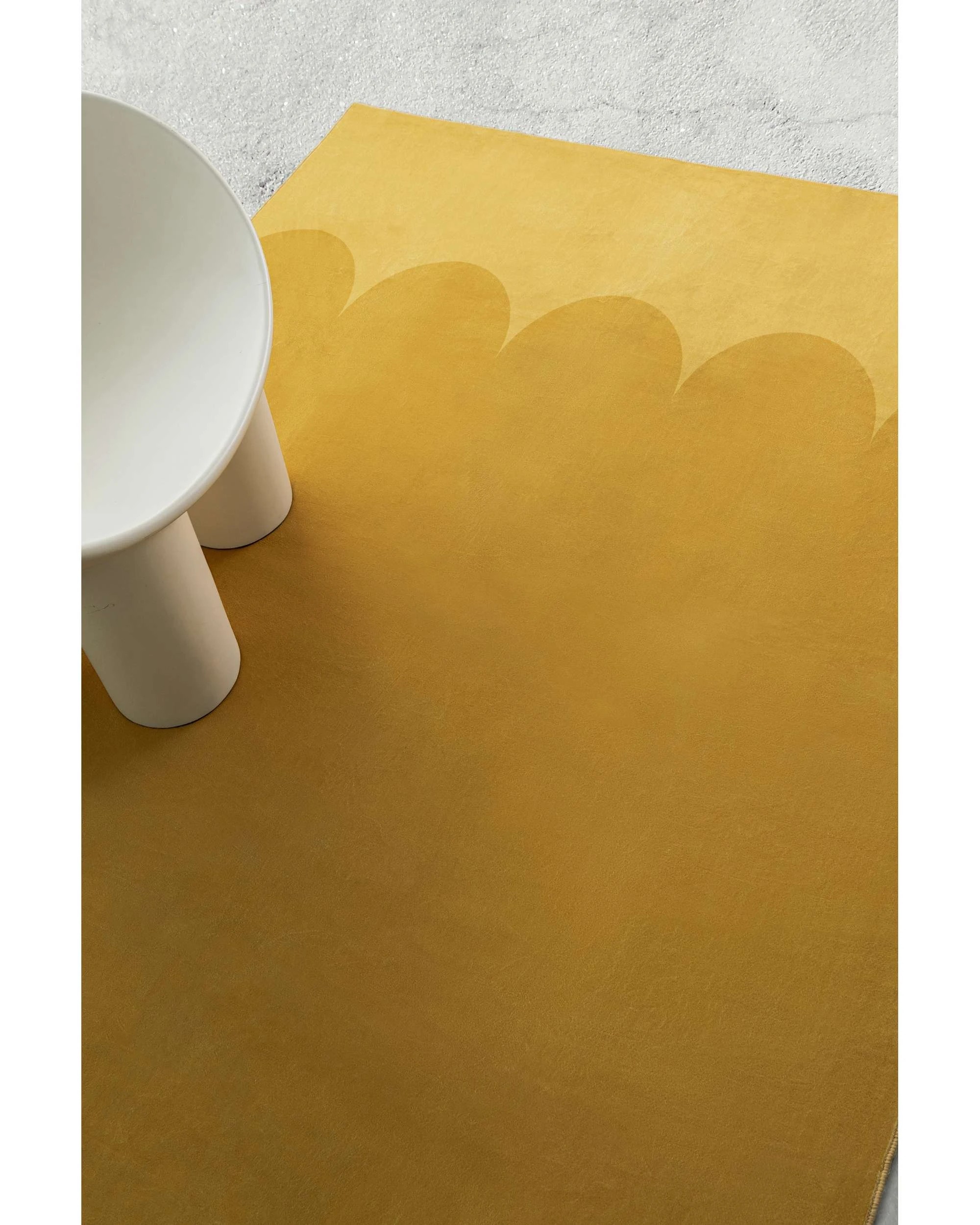 3 Loopsie Poyeni Printed Mustard Washable Rug-370cm x 270cm - Yellow, 3 of 8