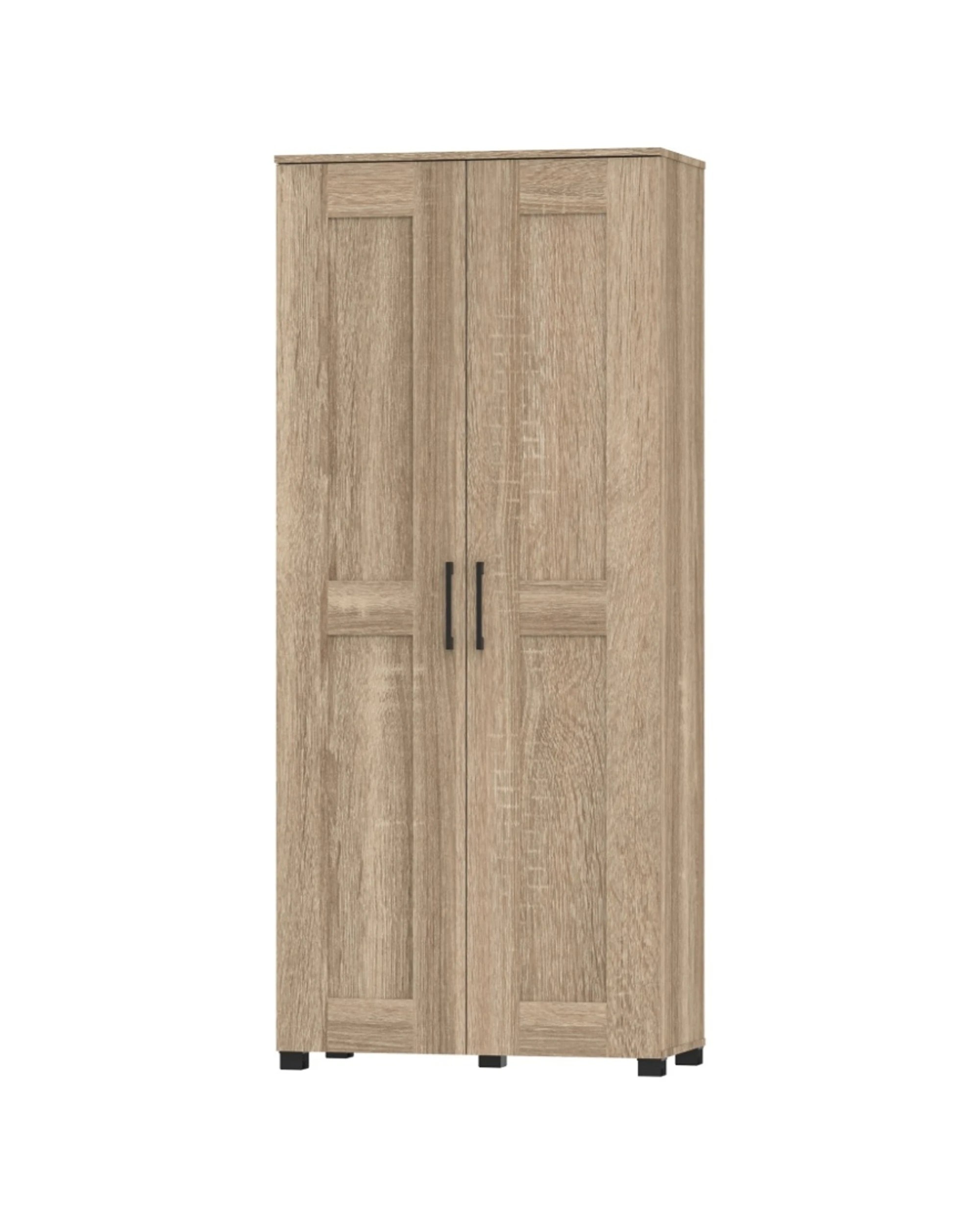 4 Alpine Bay Montreal Broom Cupboard 2 Door Storage Unit Light Sonoma Oak - Brown, 4 of 8