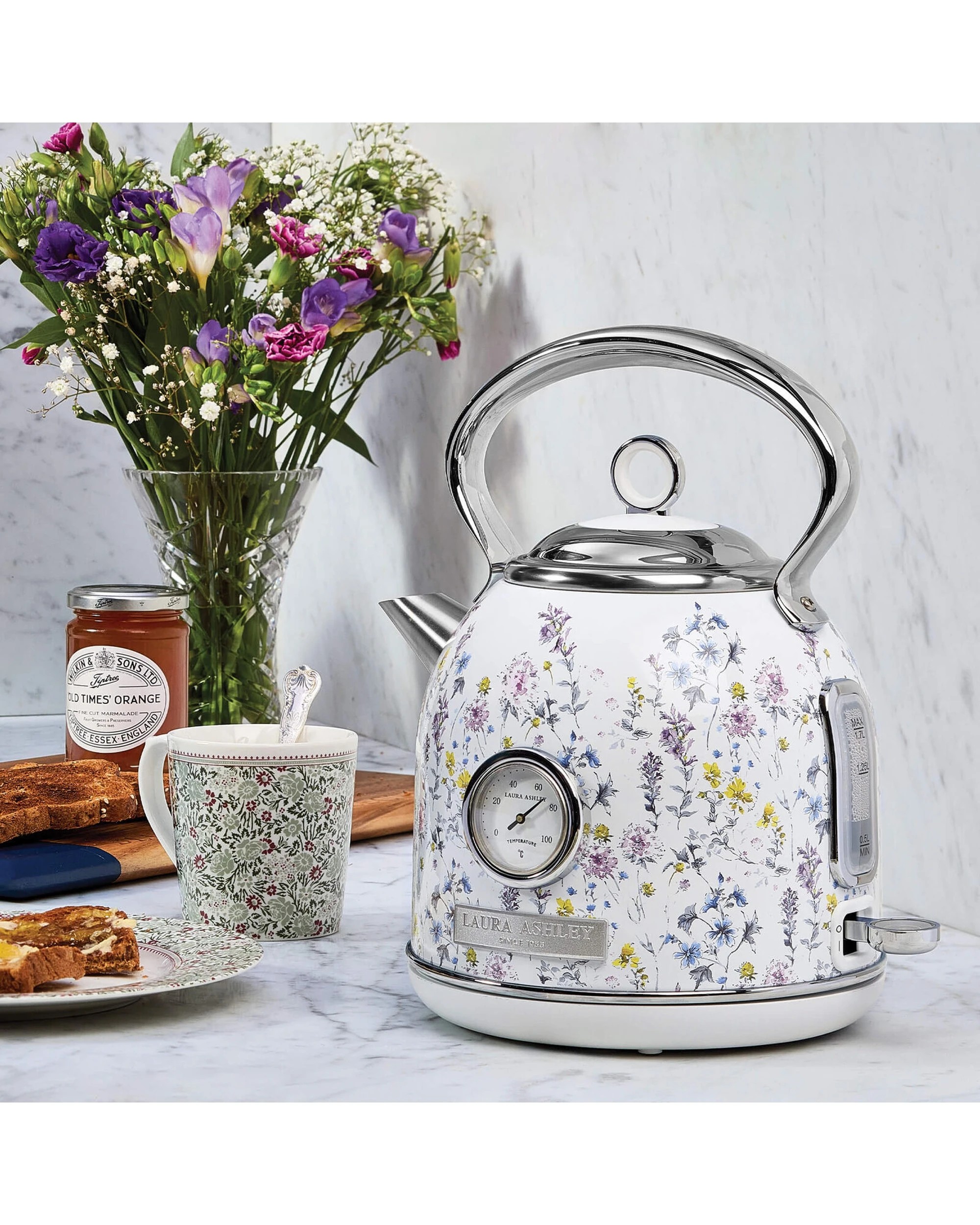 5 Laura Ashley 1.7L Dome Electric Kettle And 4 Slice Toaster Combo Wild Meadow, 5 of 7