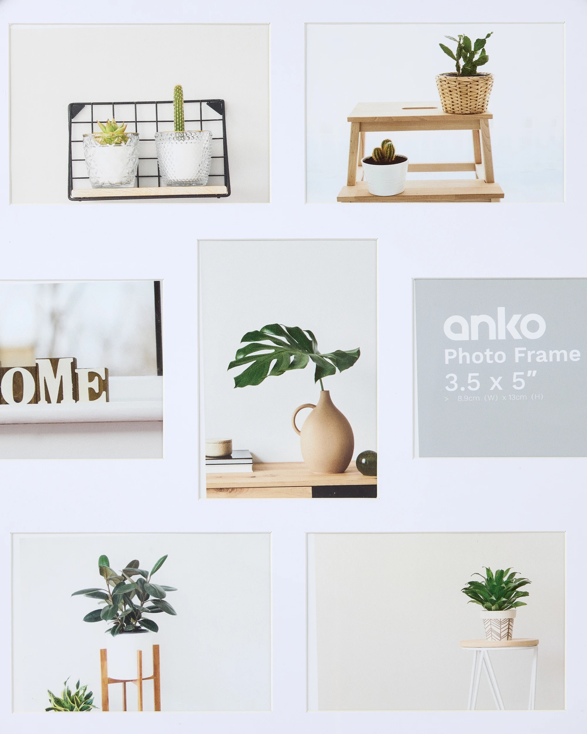 2 Collage Photo Frame - 3.5in. x 5in., Natural, 2 of 6