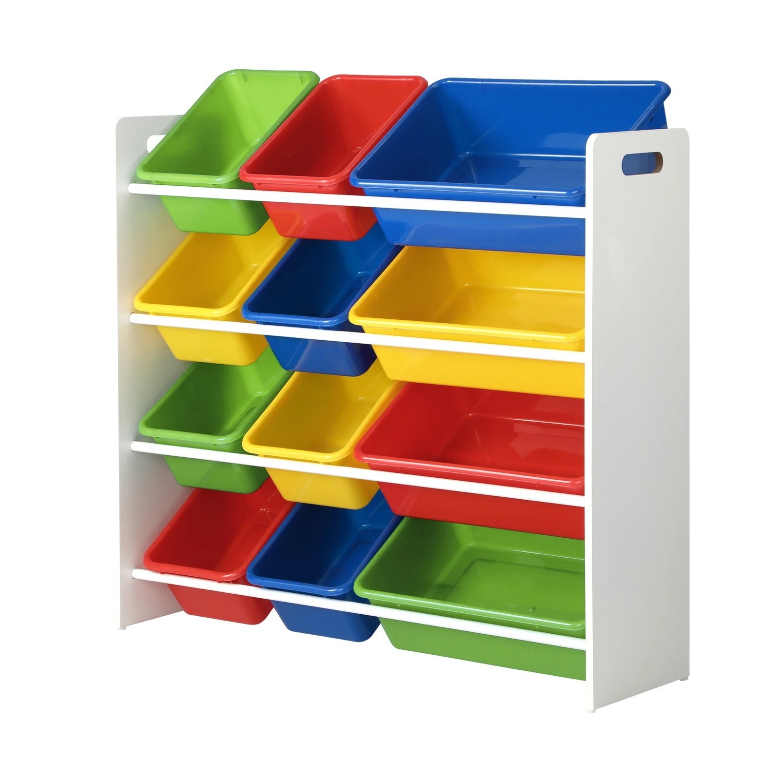 1 Oikiture Kids Toy Box Organiser 12 Bins Display Shelf Storage Rack Drawer
 - White, 1 of 10