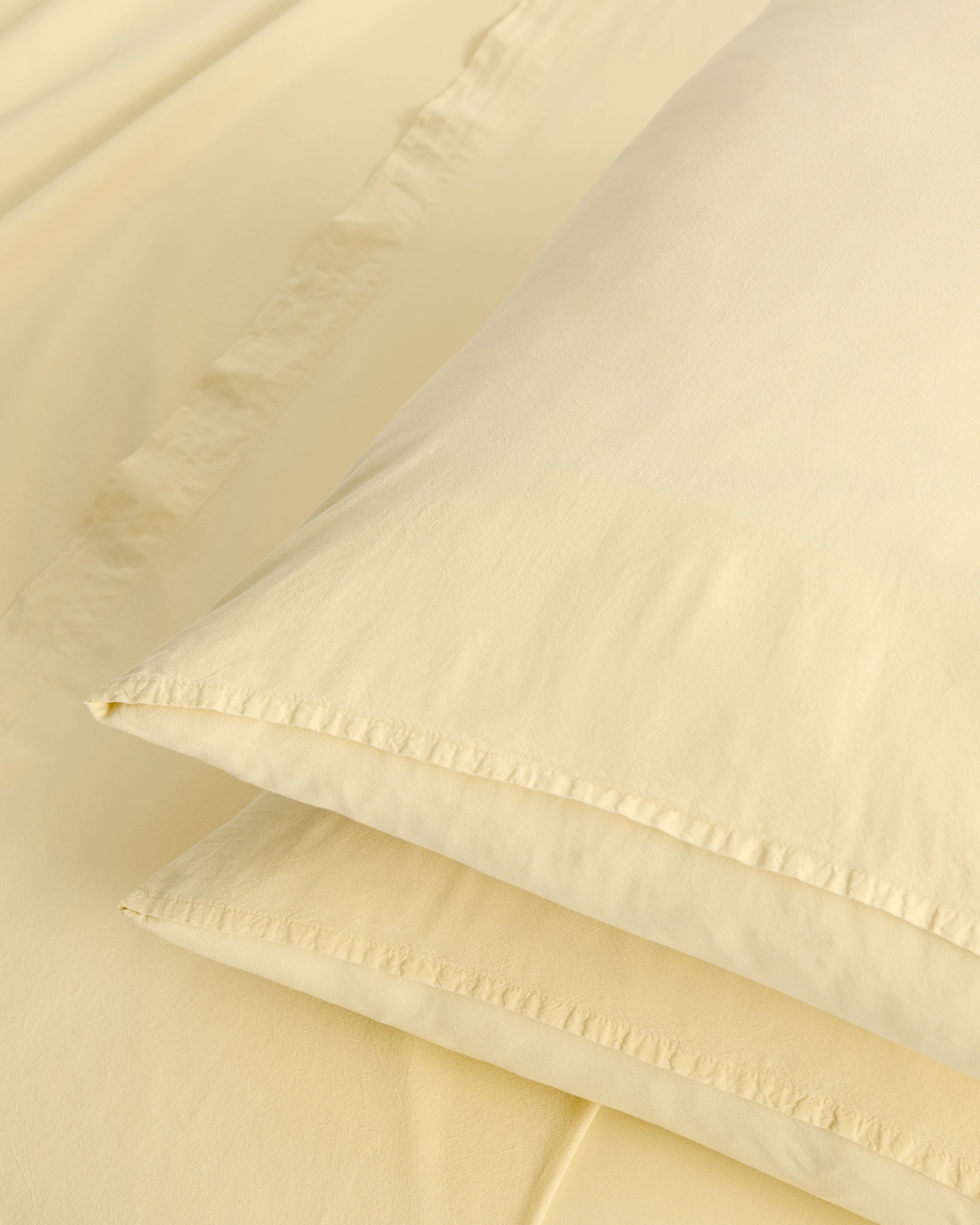 2 Arlo Cotton Stonewash Sheet Set - King Bed - Yellow, 2 of 3