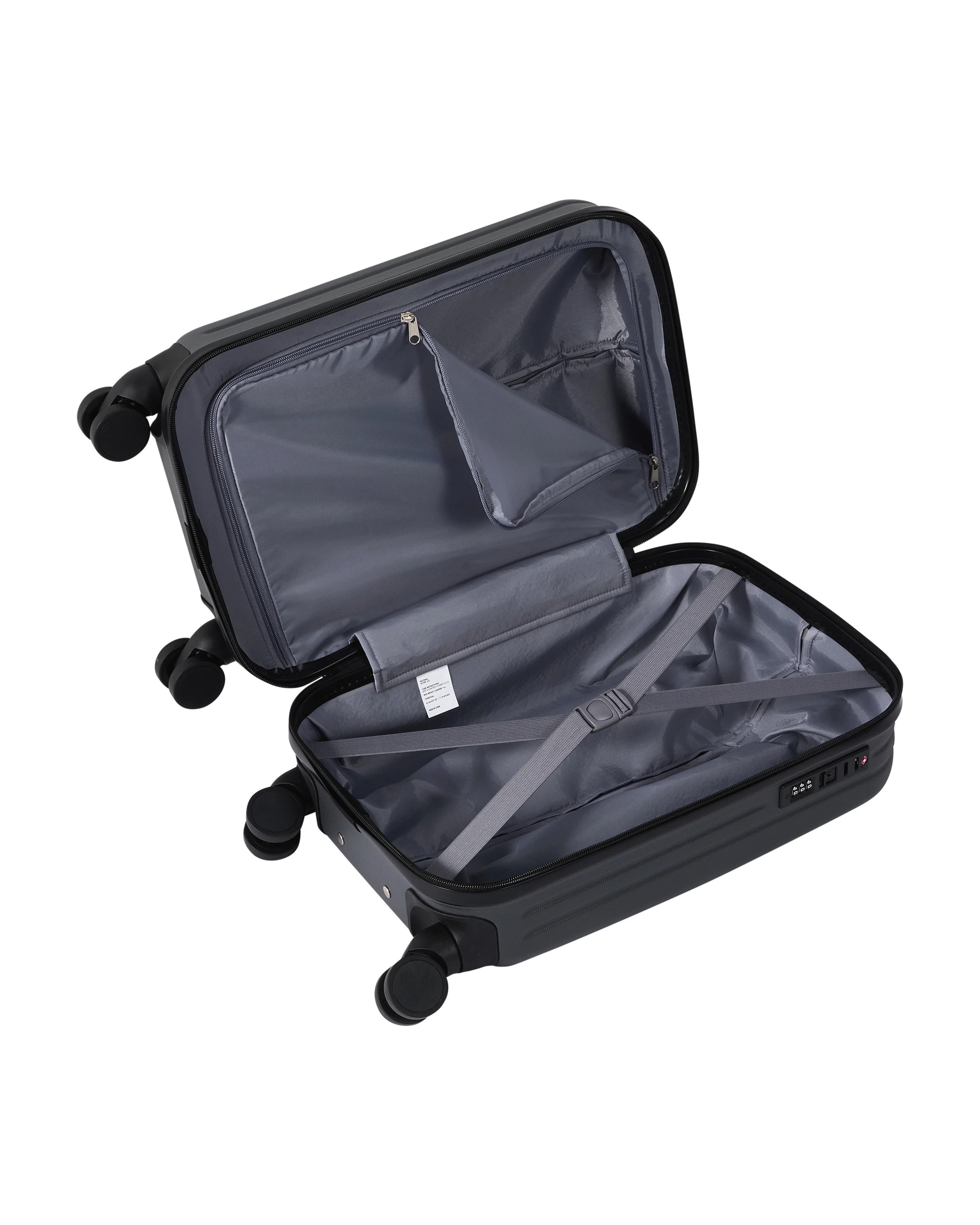 3 8 Wheels Carry-on Hard Case - Charcoal, 3 of 7