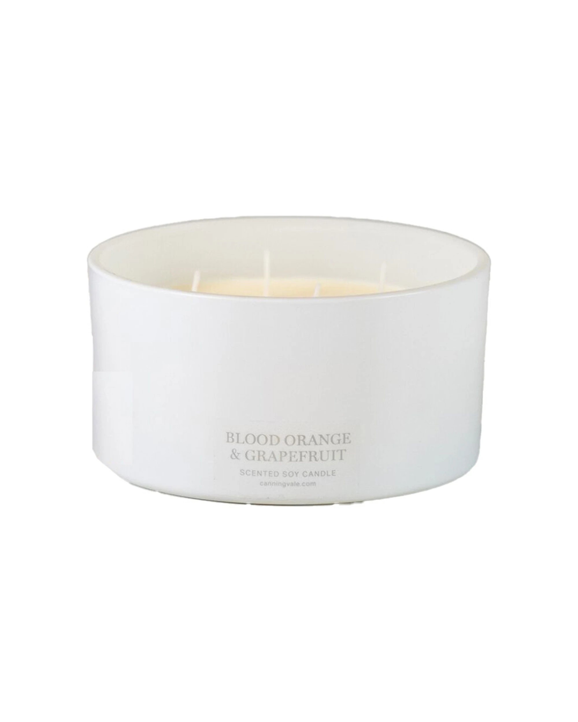 1 Canningvale XL 4 Wick Soy Wax Candle Blood and Grapefruit 600g - White, 1 of 1