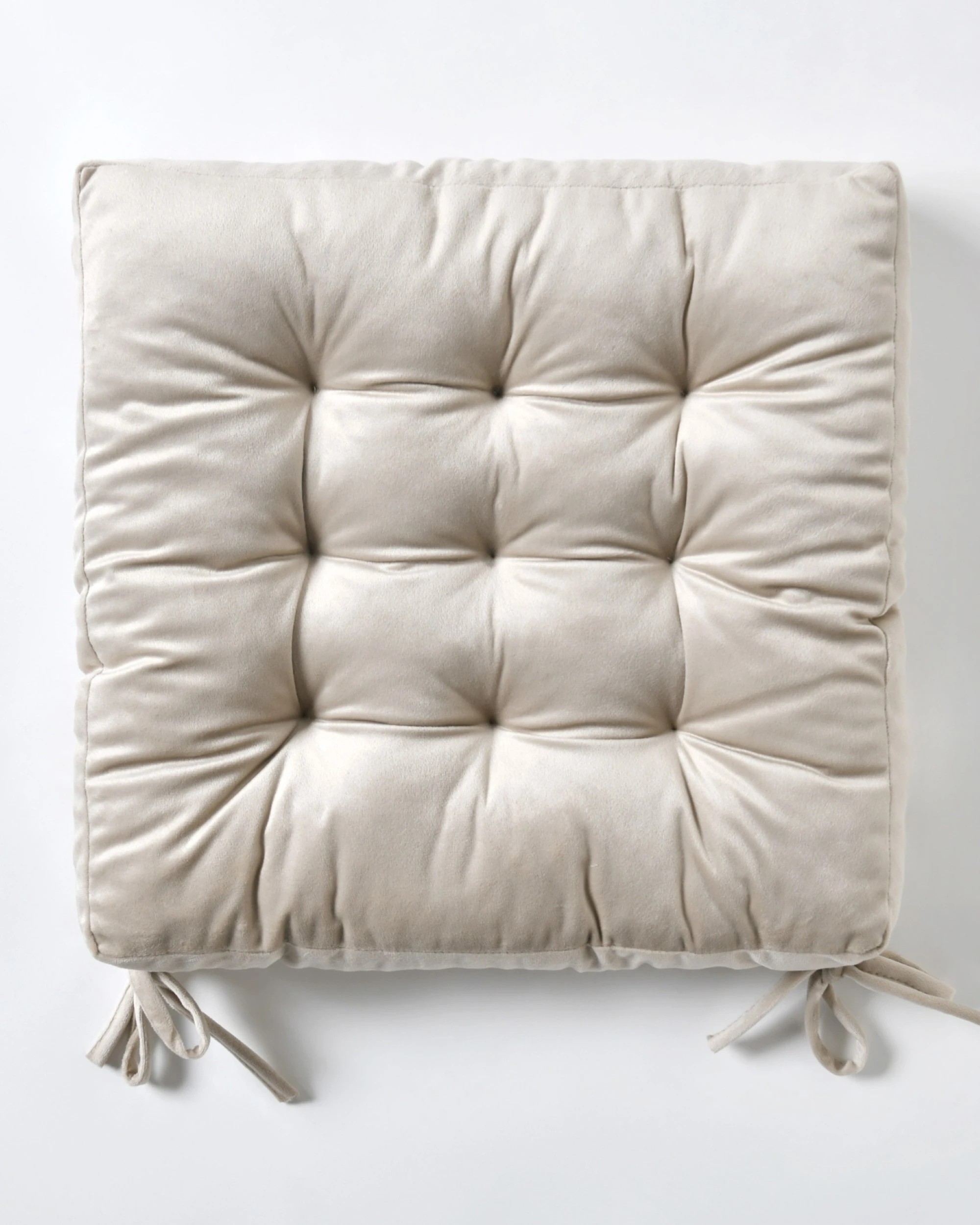 2 Cadence & Co. Vivienne Velvet Seat Cushion 4 Pack - Stone, 2 of 7