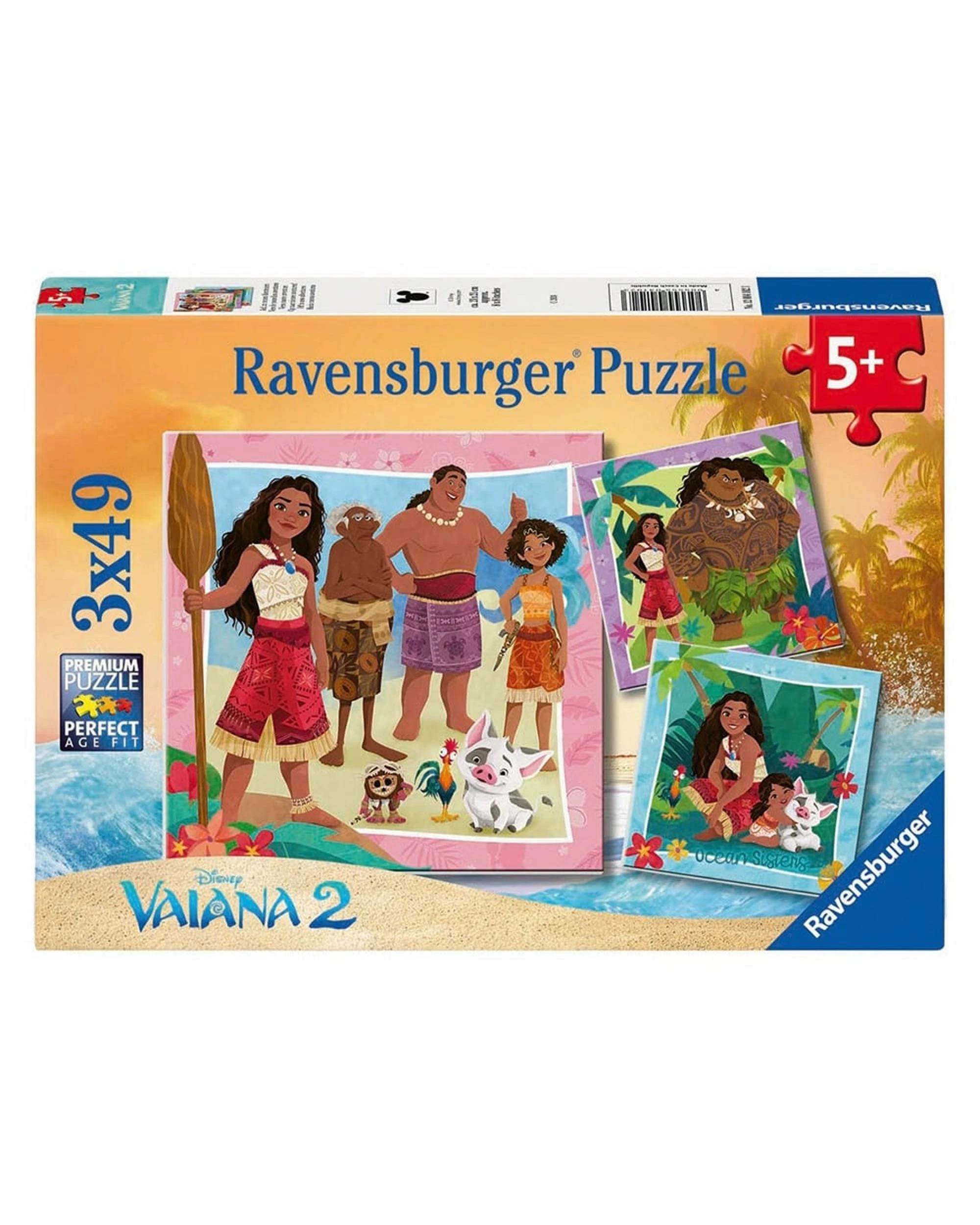 1 Ravensburger Disney Moana 2 3 x 49 Piece Puzzle - Vaiana 2 box version, 1 of 4