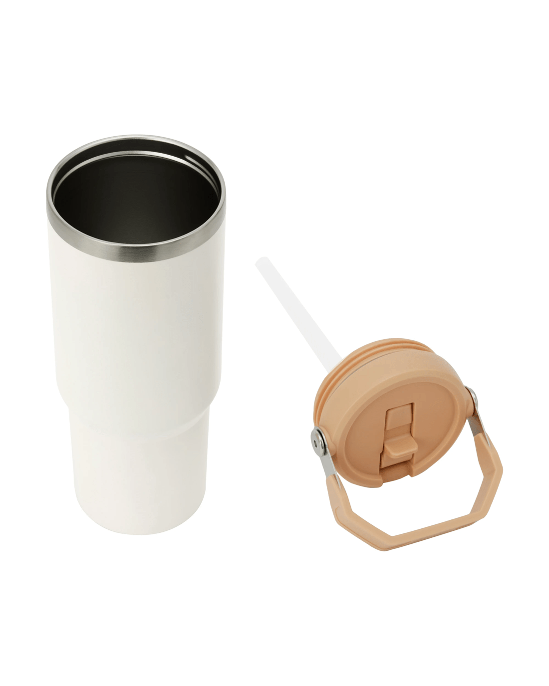 3 840ml Cream Tumbler with Top Handle, 3 of 9