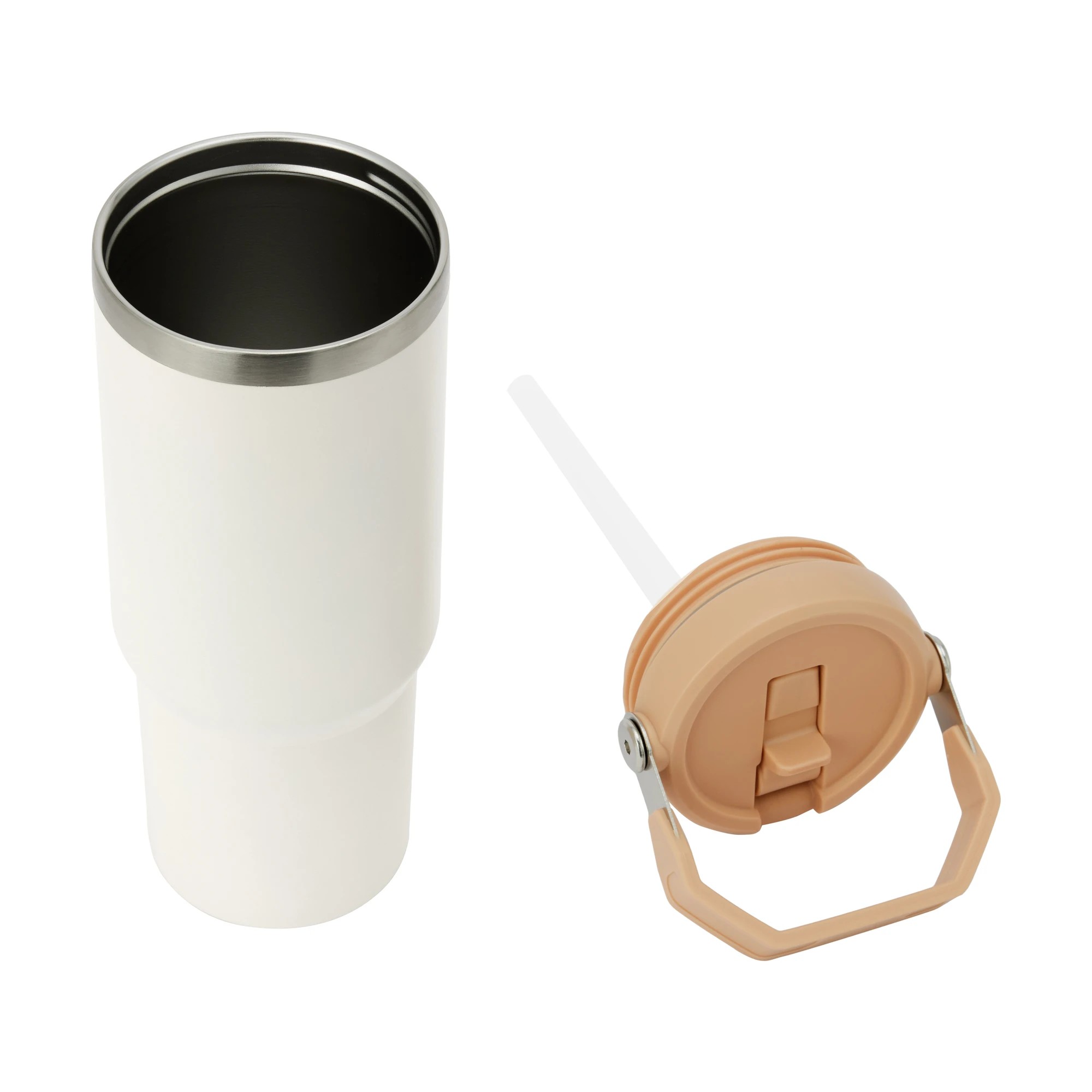3 840ml Cream Tumbler with Top Handle, 3 of 9